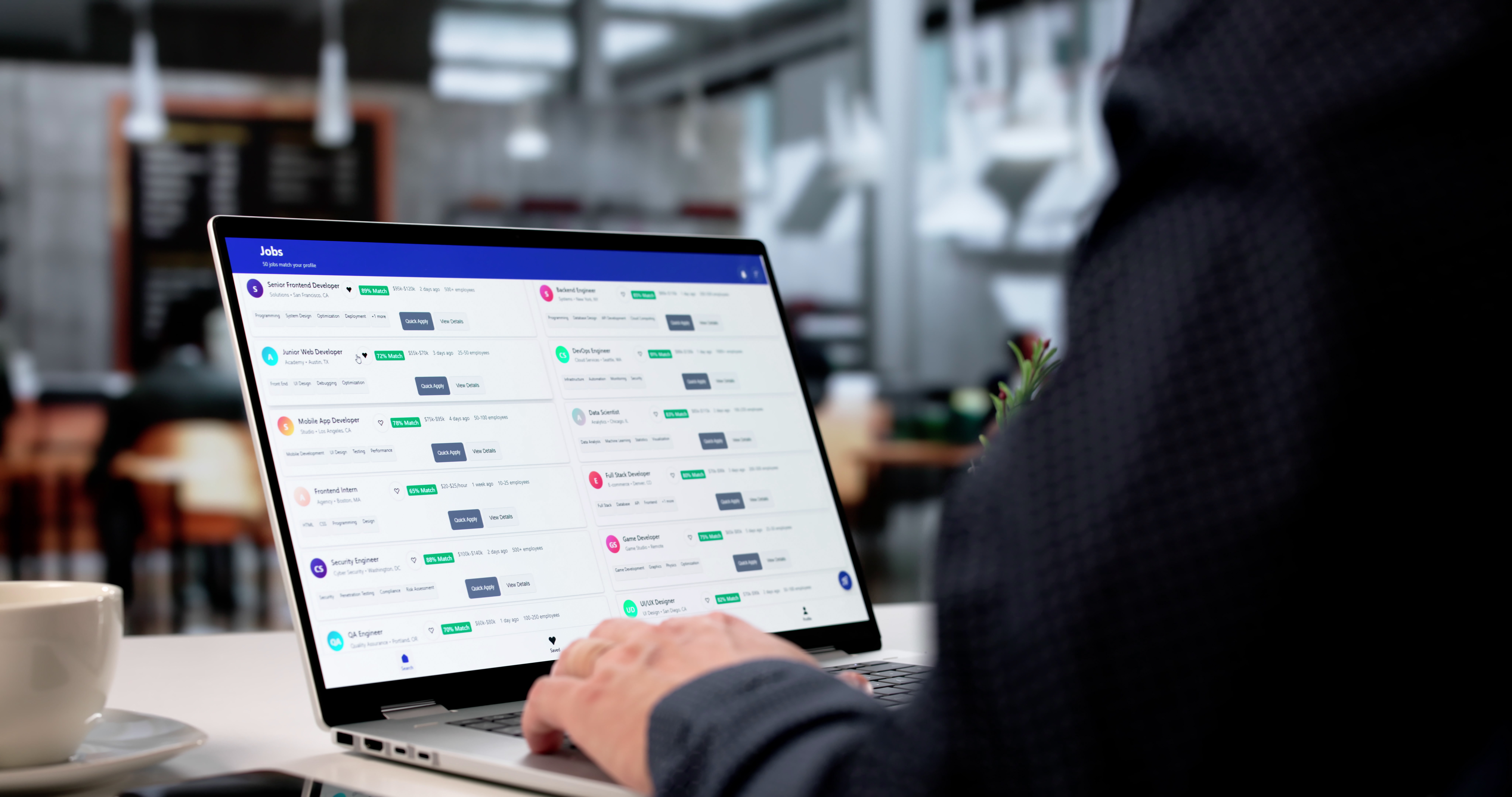 man searching for job opportunities on laptop 34f7bf9f72bcf878452c