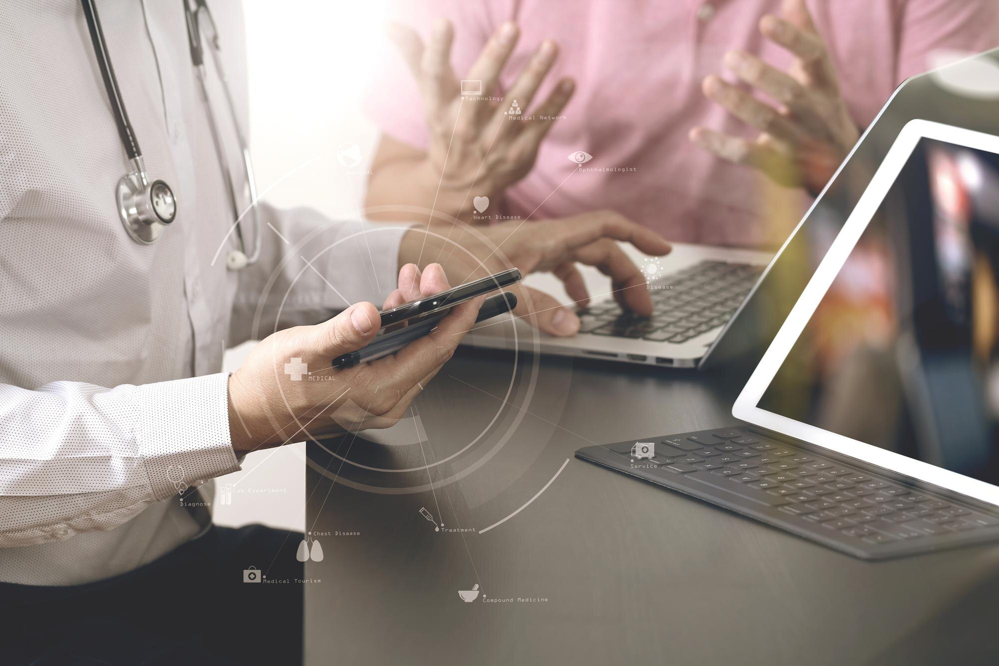 medical co working conceptdoctor working with smar 8ba128705fc76b89ebd8 - MedWell Digital Marketing Agency