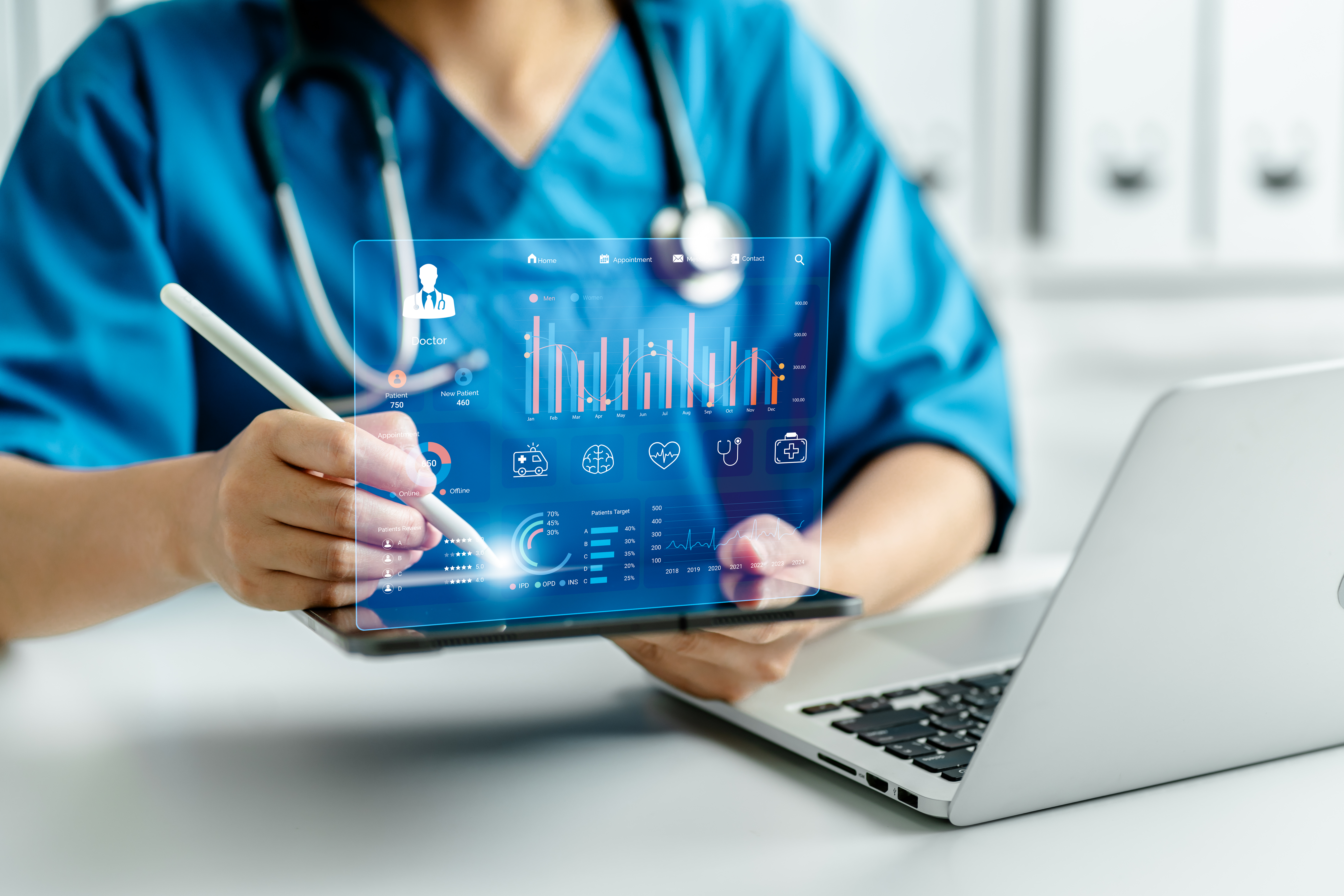 Harnessing the Power of Data Analytics to Enhance Your Wellness Marketing Strategy 2 - MedWell Digital Marketing Agency medicine doctor use digital tablets to work medica 4c28084709ab86606c8d - MedWell Digital Marketing Agency