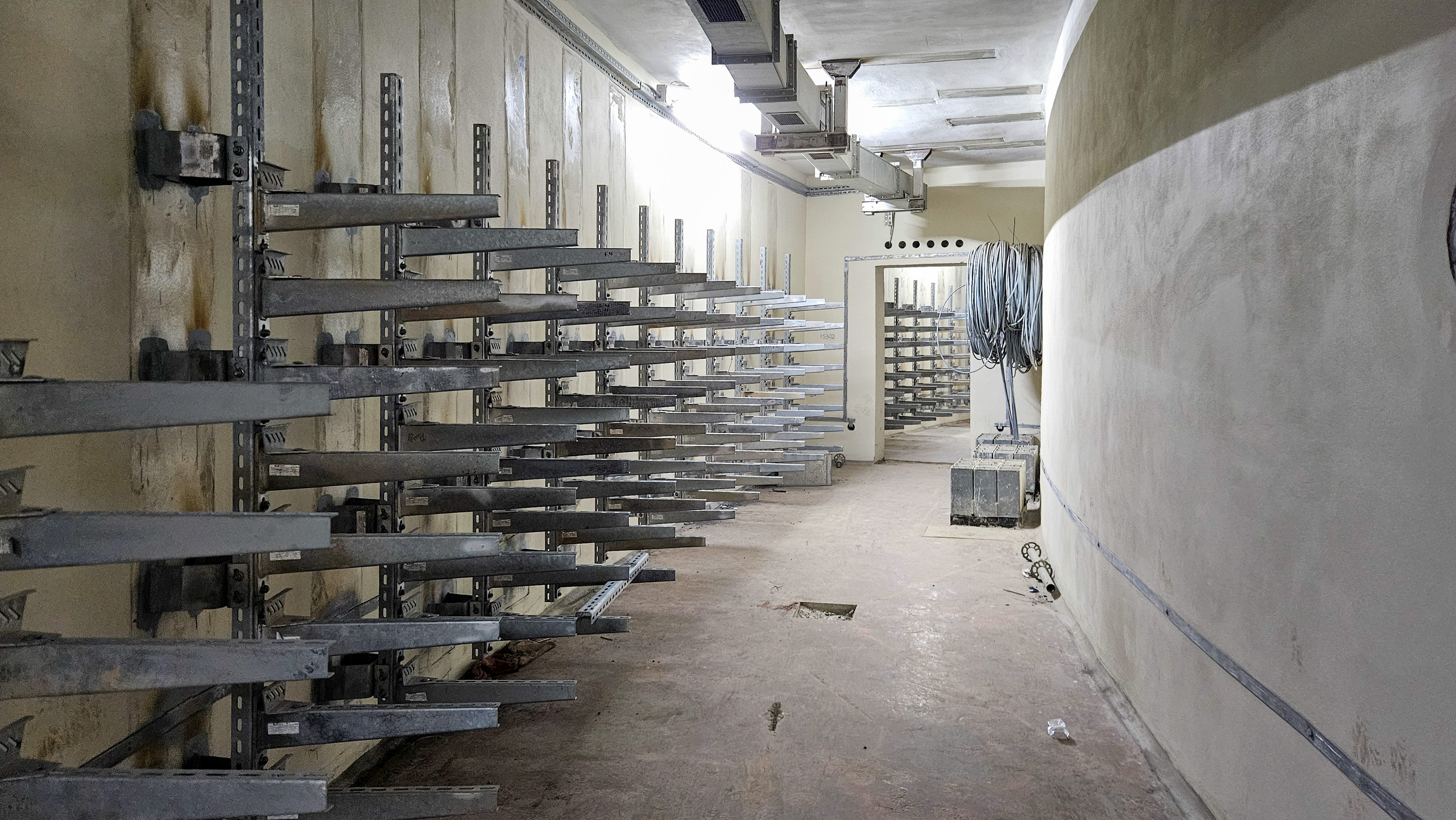 metal supports for cable trays in industrial room cb3c4890ff4f69d5349a