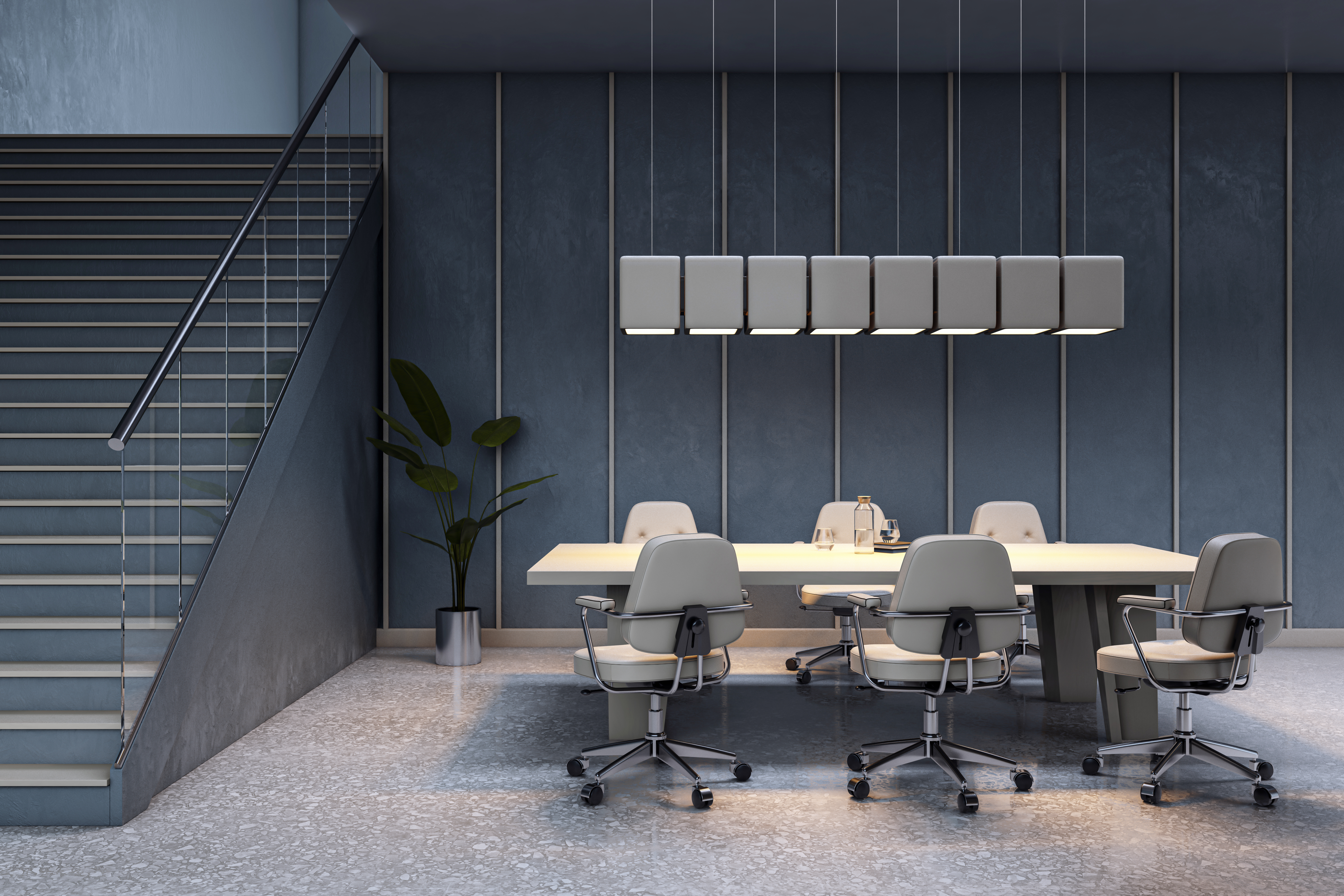 modern boardroom interior with elegant lighting an bf05036f438f072219e9