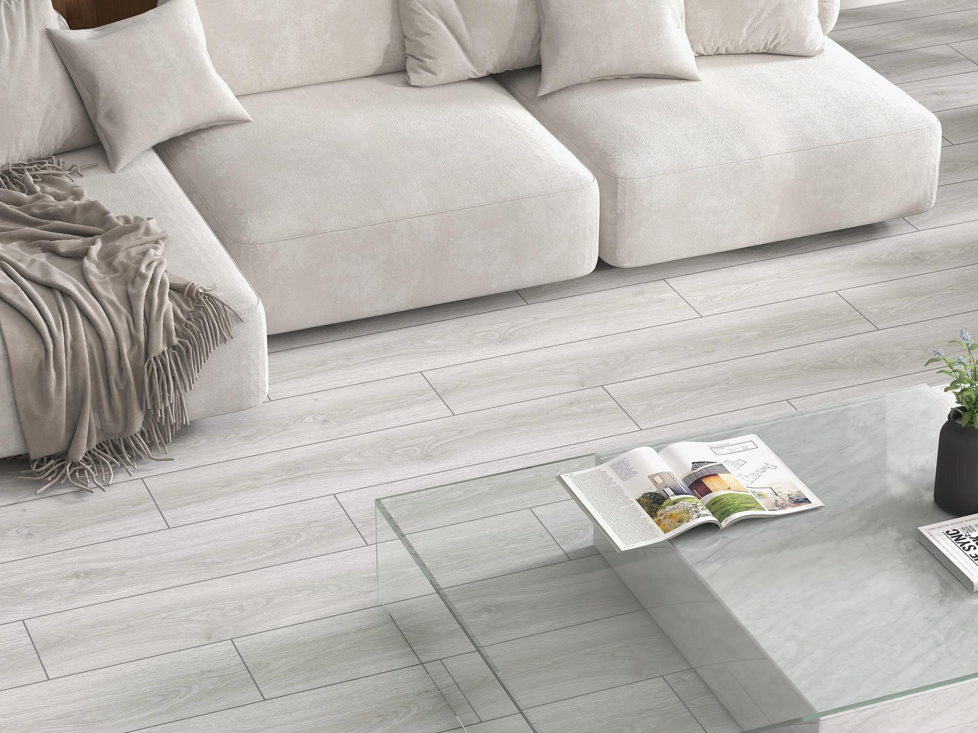 modern living room with wood look tile floor 83a8000644ef55445055