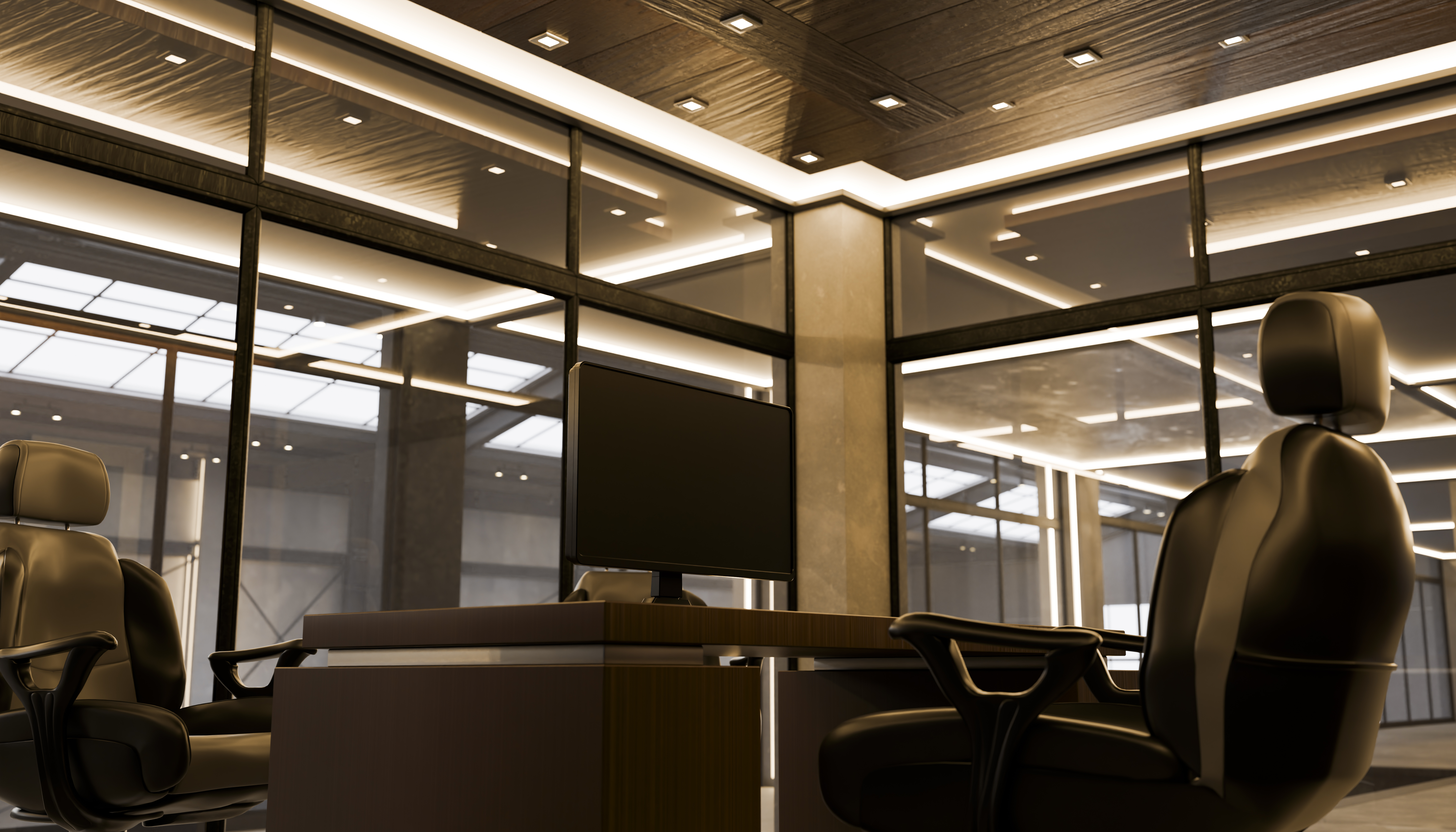 modern office interior with two executive chairs a be53ffcc592b001915cc