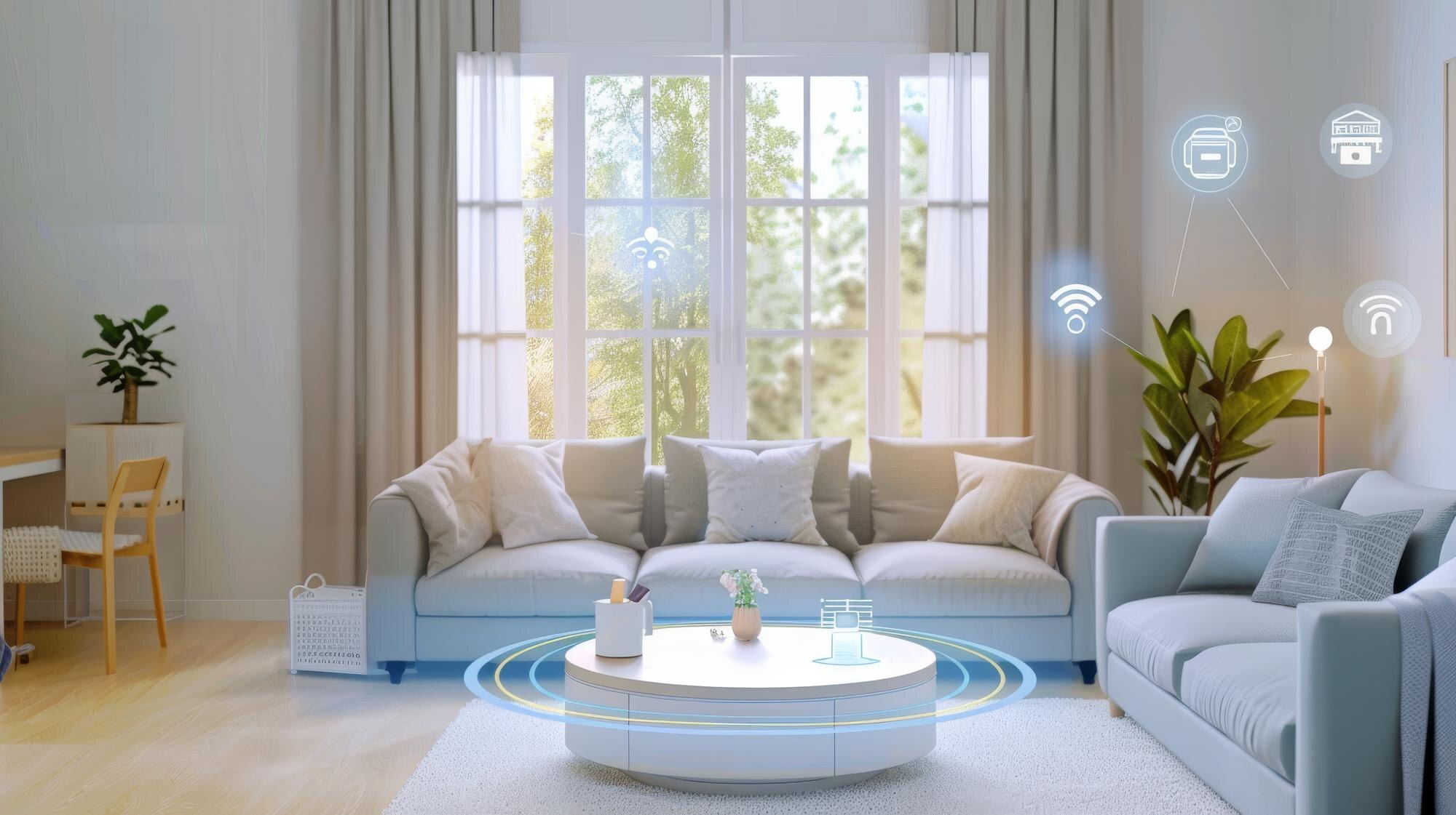 modern smart home living room with connected devic a89240ab3b200eeb9dcc