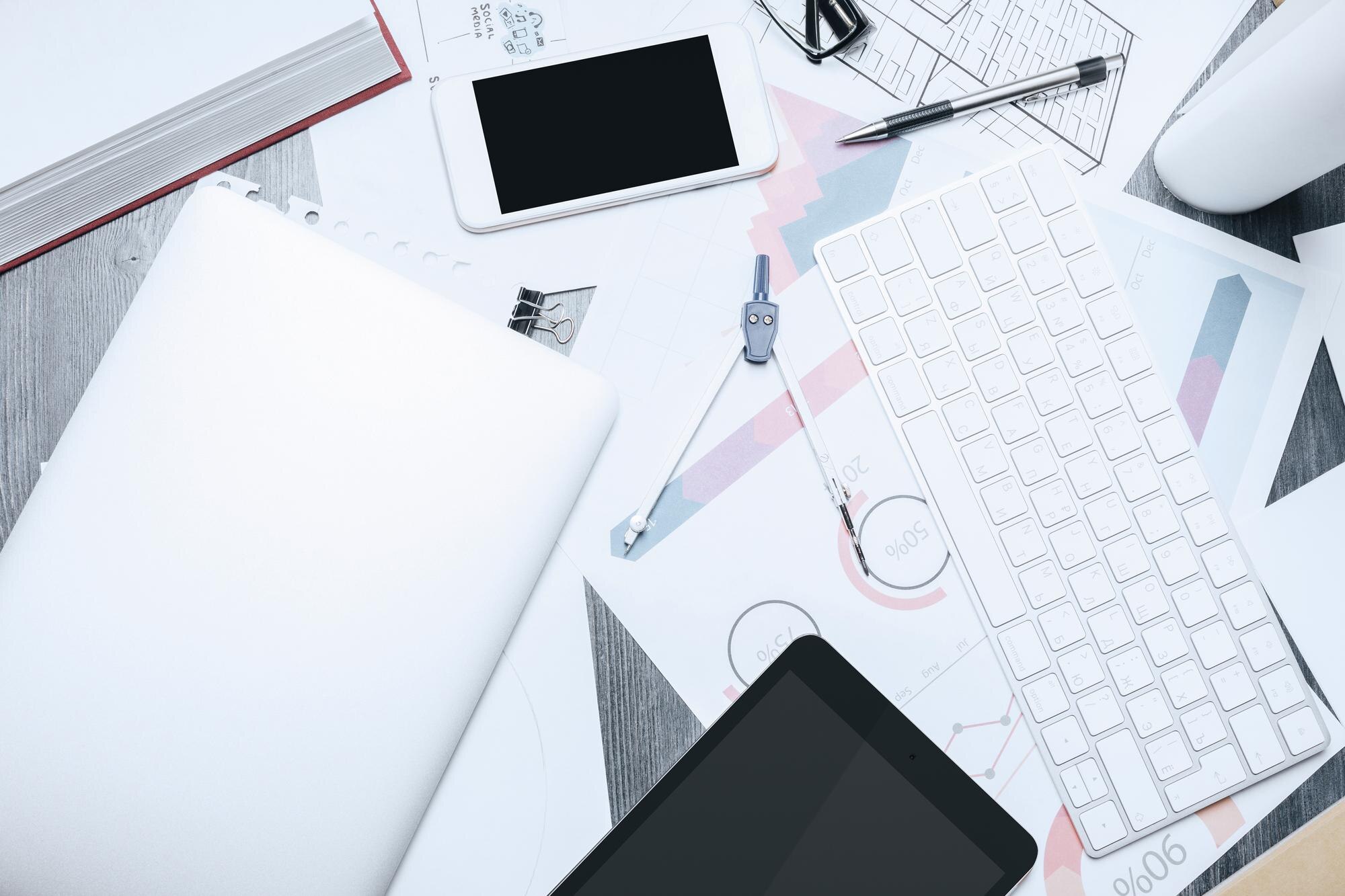 modern workspace with empty tablet and smartphone c263ef30aa6b37a37510