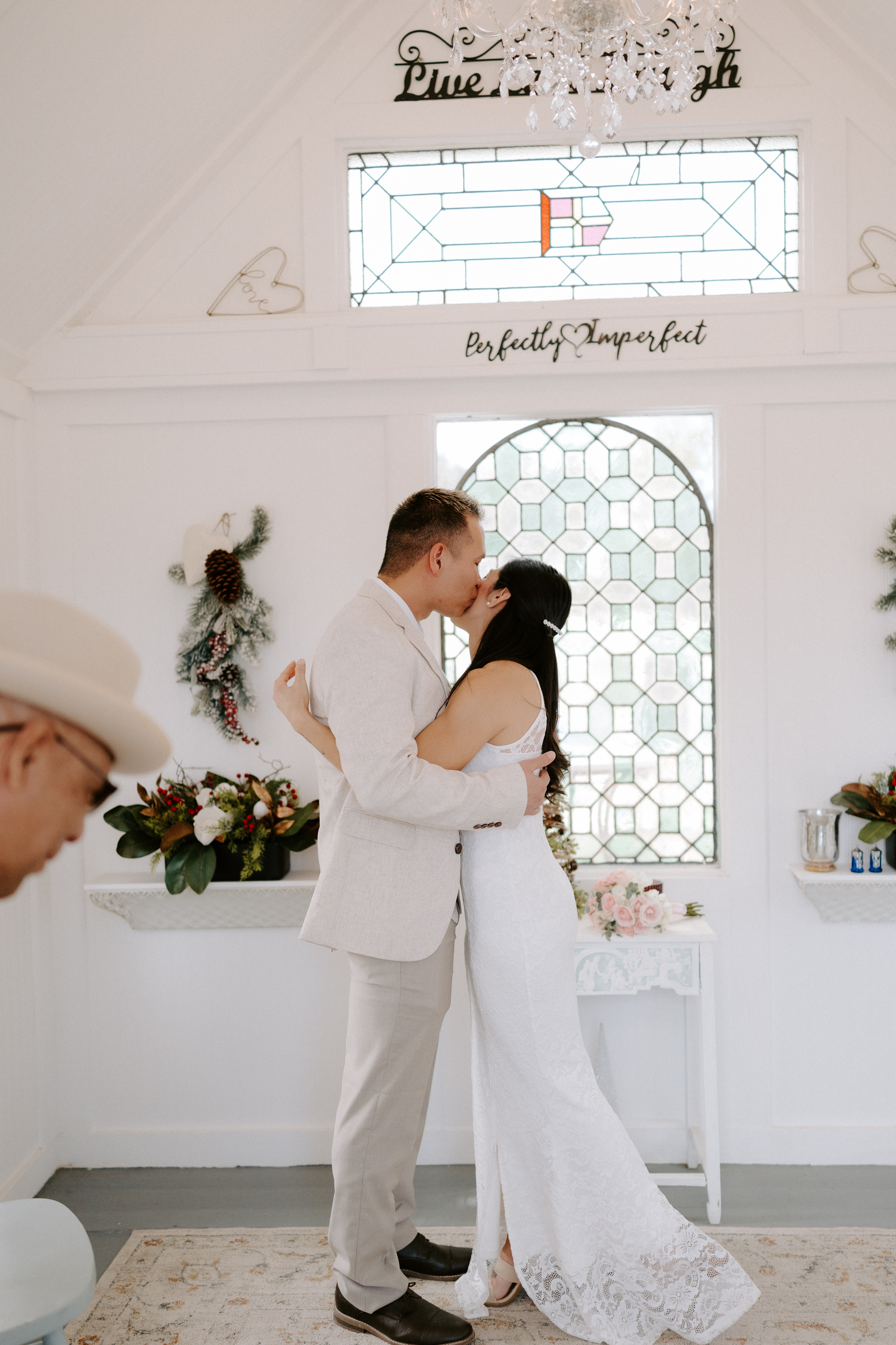 Unique wedding features at Chapel of Love ATX including Airstream Photo Lounge