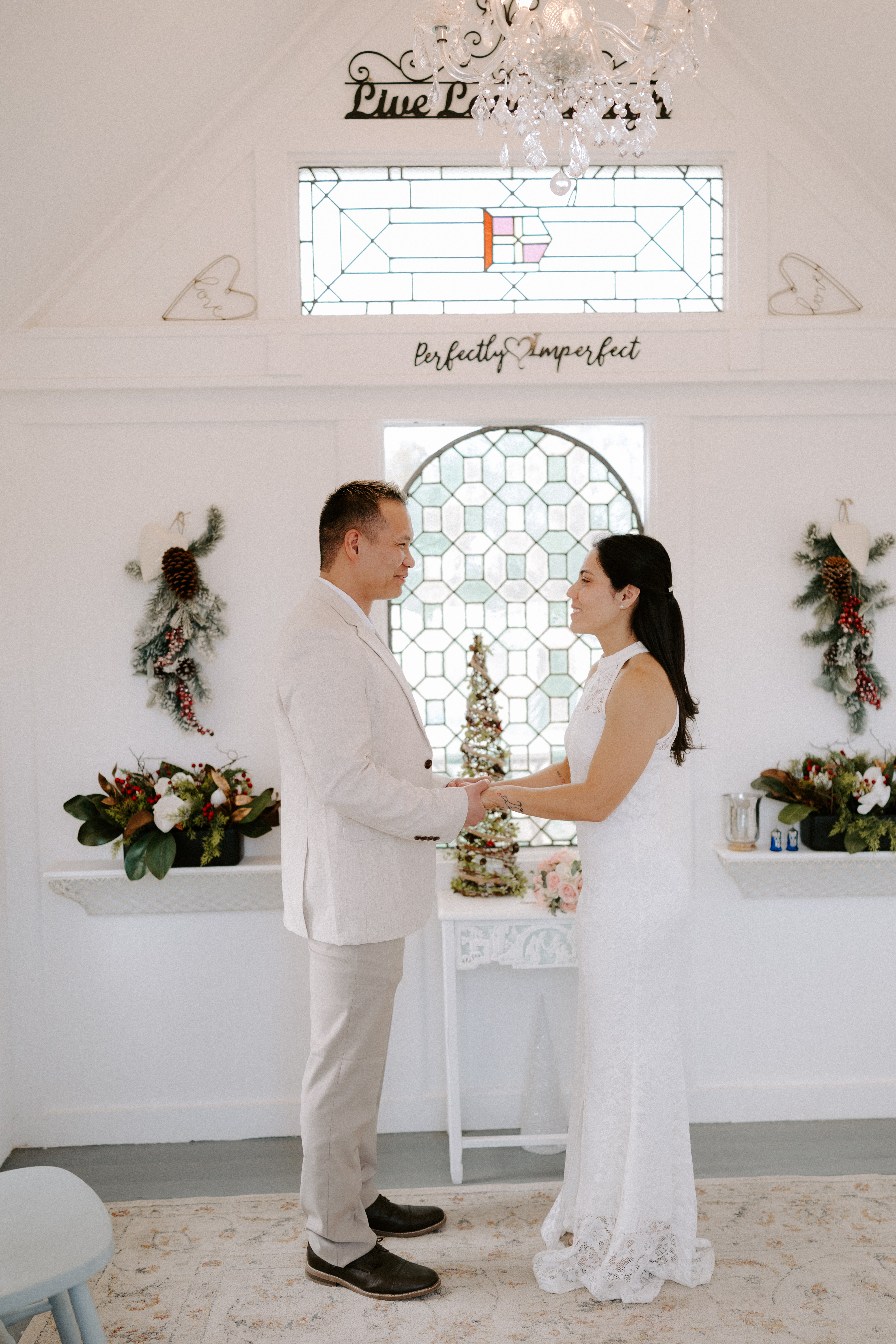 Happy couple celebrating their stress-free elopement