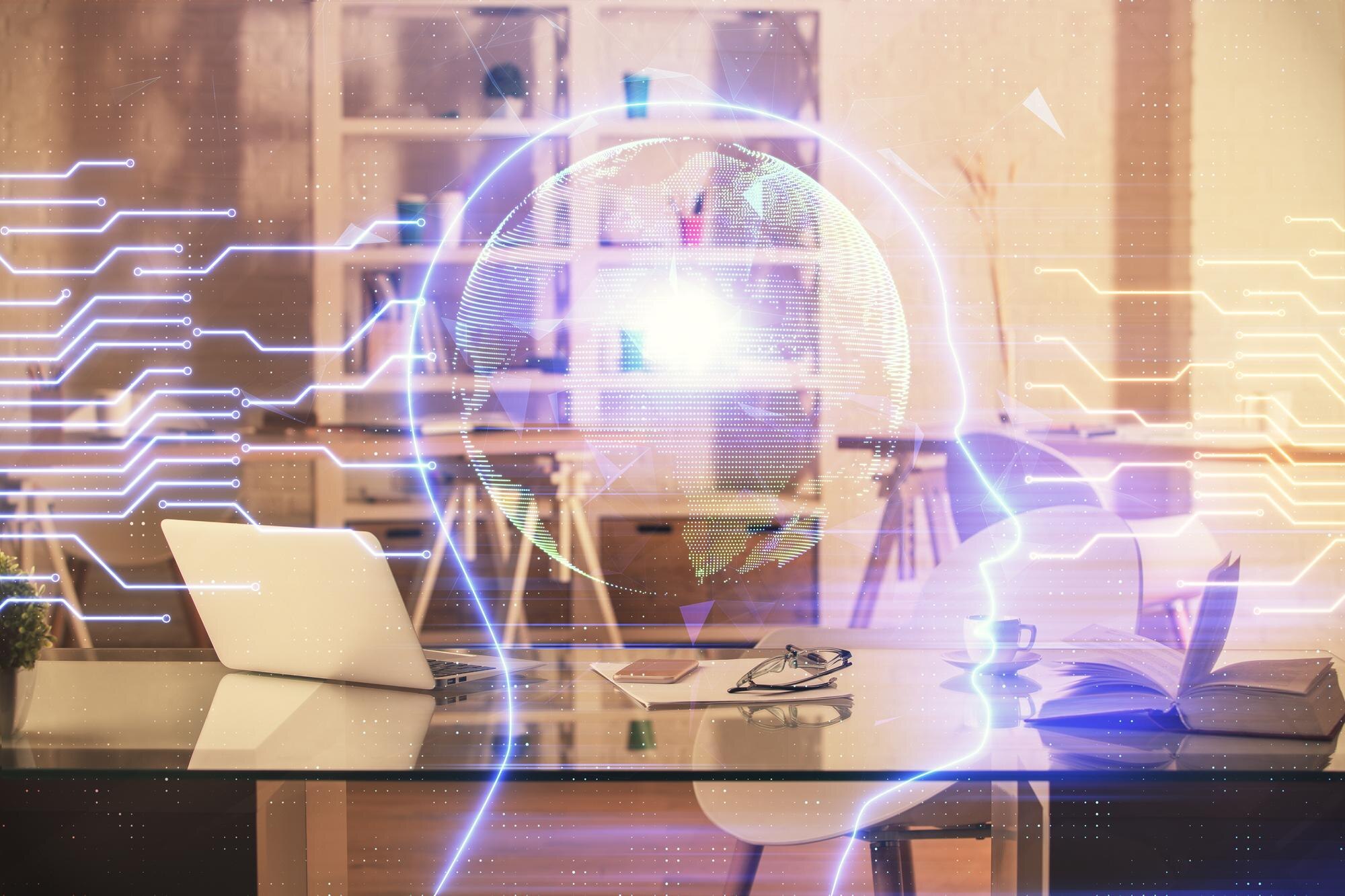 Multi Exposure Of Brain Drawing And Office Interio F7bd82fab43f2578759d