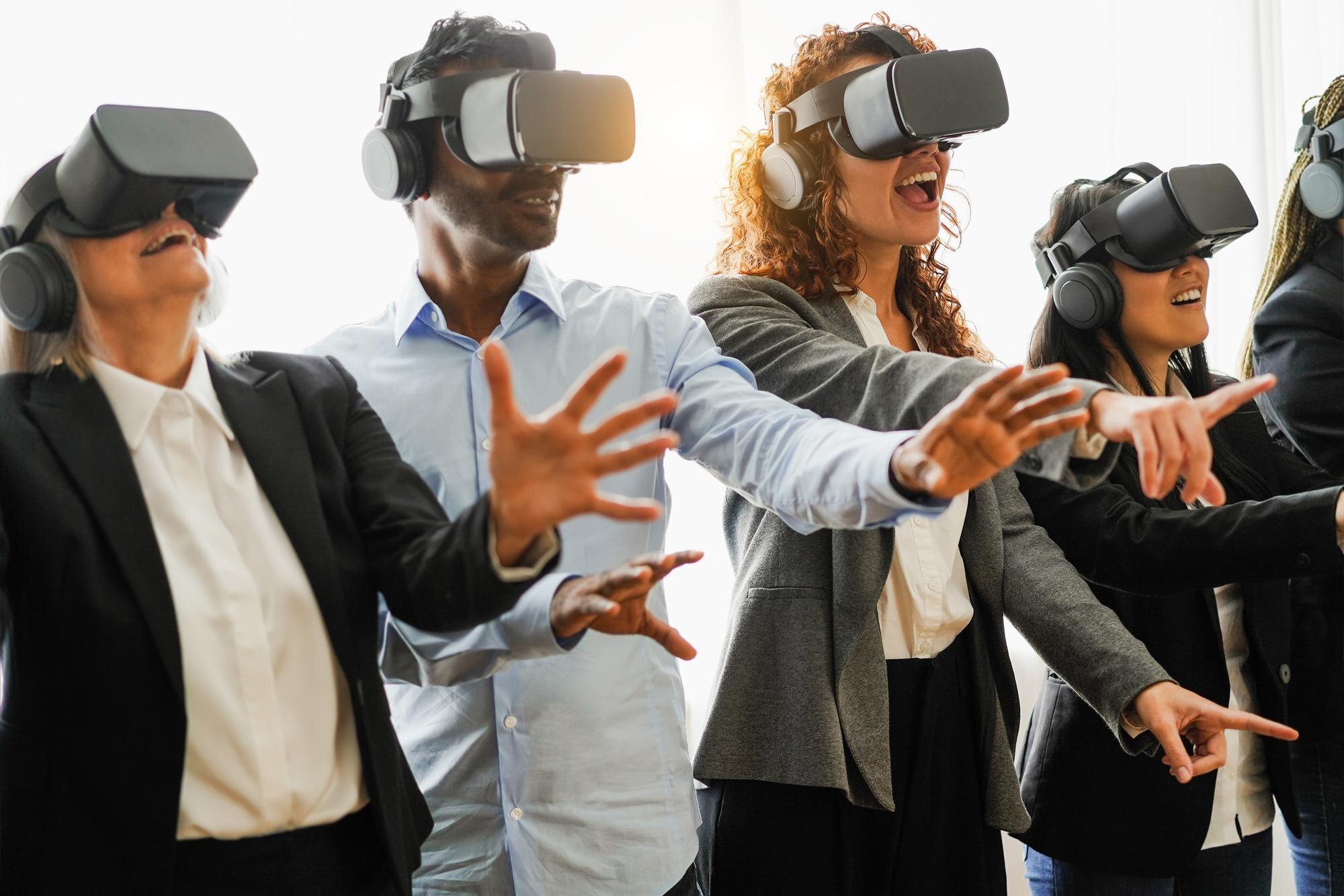 multiracial business people wearing vr goggles ins 782d206cdd7de4c573cf