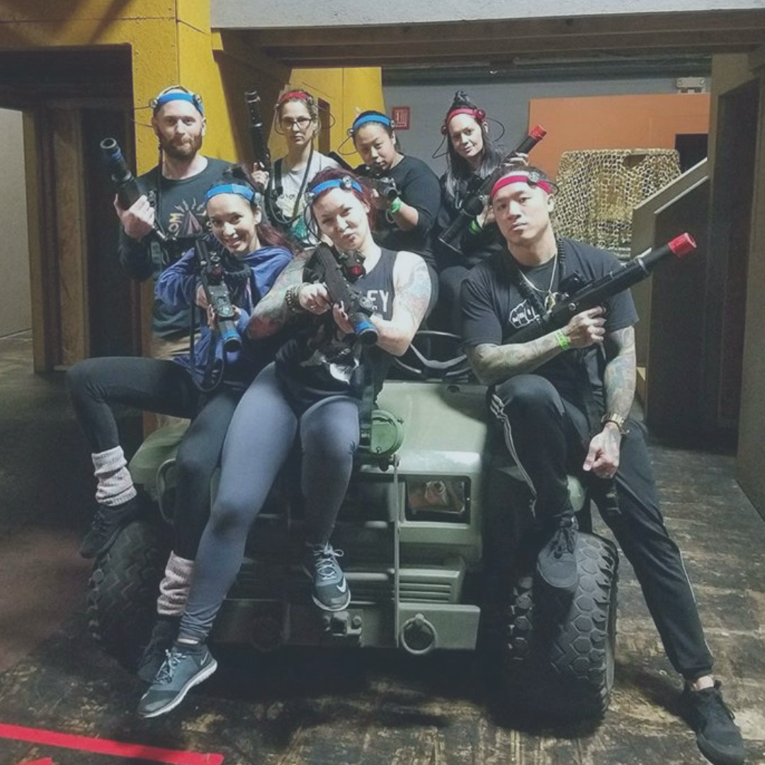 laser tag team building event at Battle House