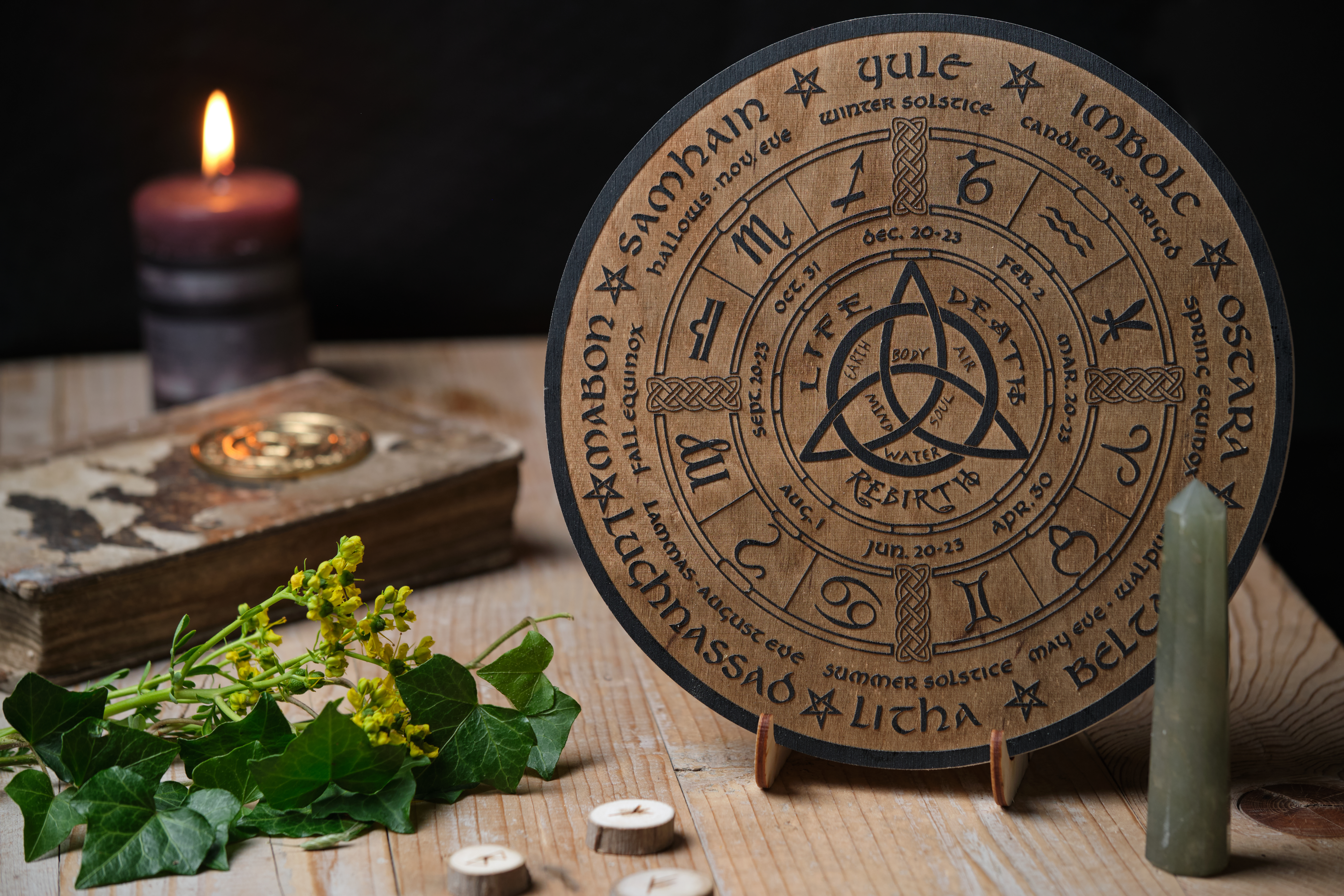 mystic wheel of the year with runes and ritual ite 8f2107532595c5fbfe28