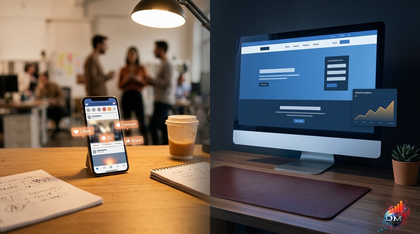 A Custom Website Isn’t a Trophy—It’s Where Social Attention Becomes a Lead (or Disappears) 3