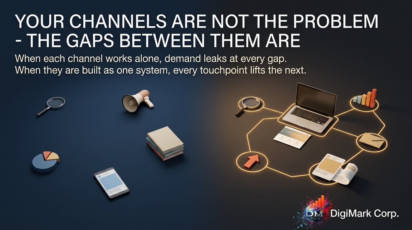Your Marketing Isn’t Quiet—It’s Disconnected. Build One System That Makes Every Channel Lift the Next. 3