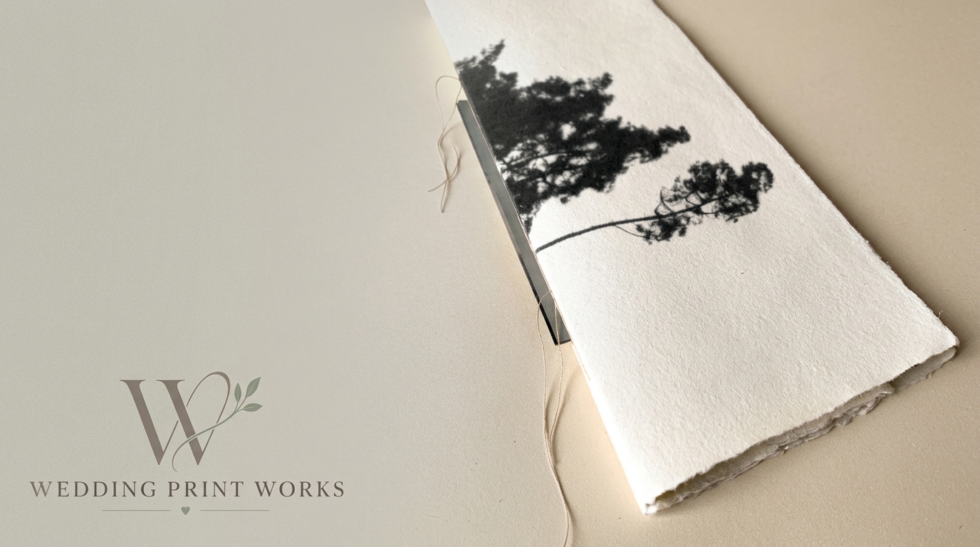 Shaped wedding stationery printed and finished for designers