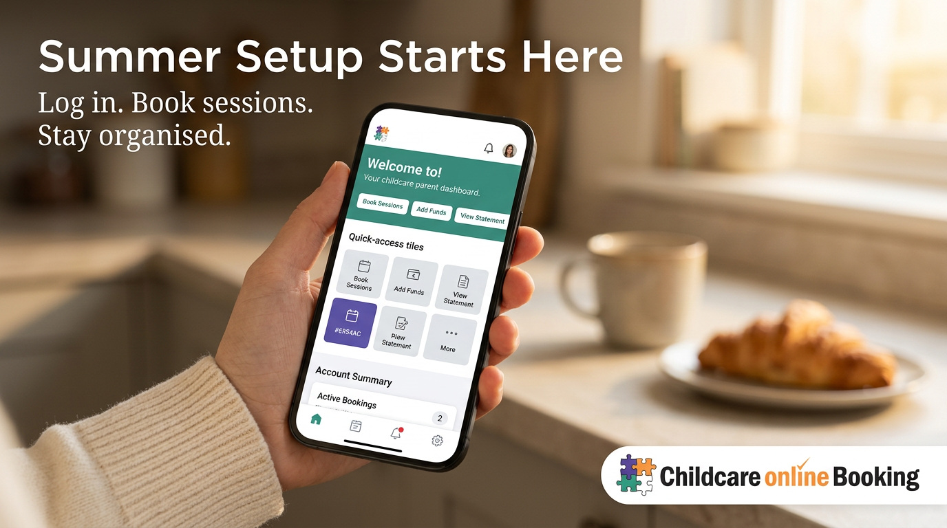 Procare login: Make summer set-up smoother with a faster, simpler sign-in from Childcare Online Booking 1 Childcare software nano banana generated a5258a83ea6cc1d3e6e2