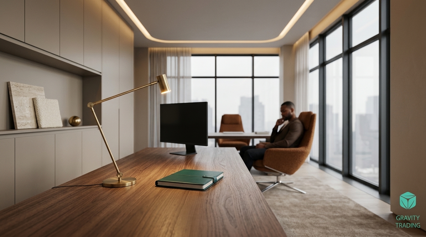Luxury Modern Home Office Ideas: Materials, Lighting, Furniture — Seamlessly Integrated — Gravity Trading insight 2