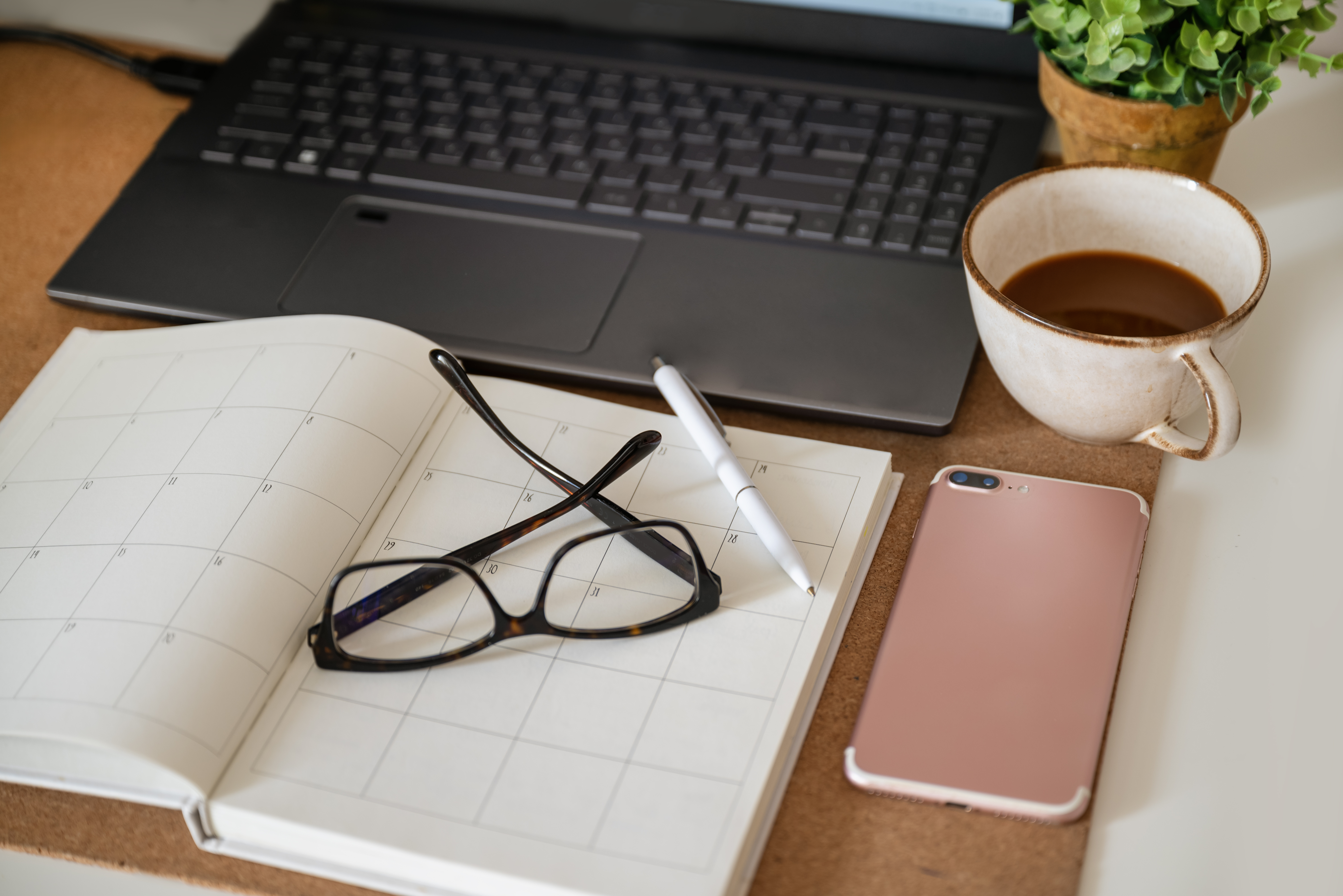 Crafting Sustainable Habits Without The Overwhelm: Your No-Nonsense Guide 3 Notebook Laptop And Coffee Cup On Office Desk E0Fd6Dab67A8Cbbacd33