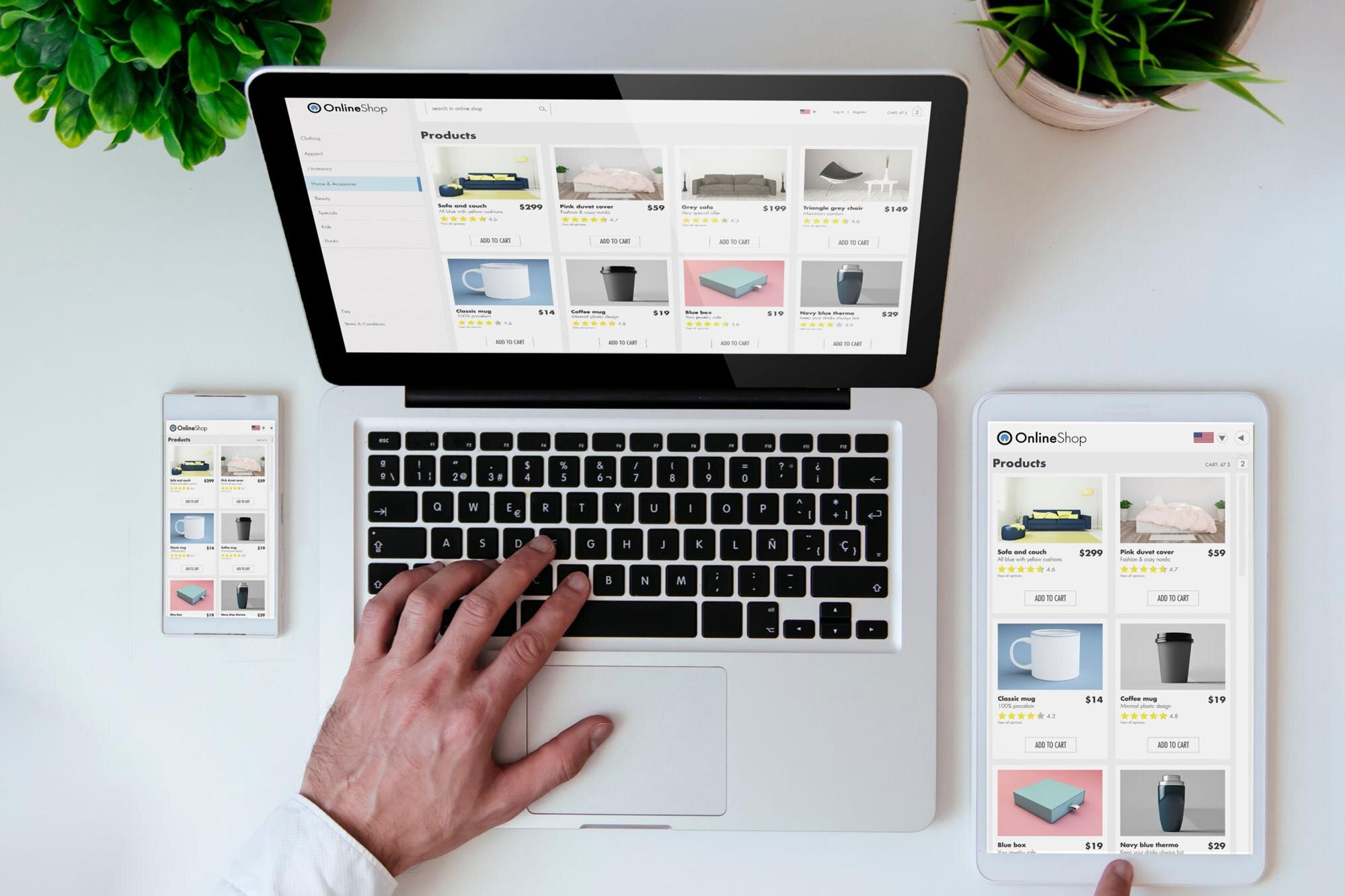 office tabletop with tablet smartphone and laptop 0fc4f4ce2c77bf94d530