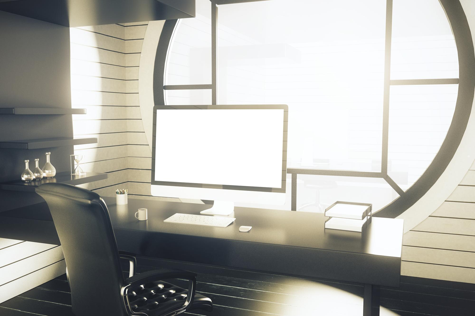 office workplace with sunlight d091f6918fa4a0fdb776