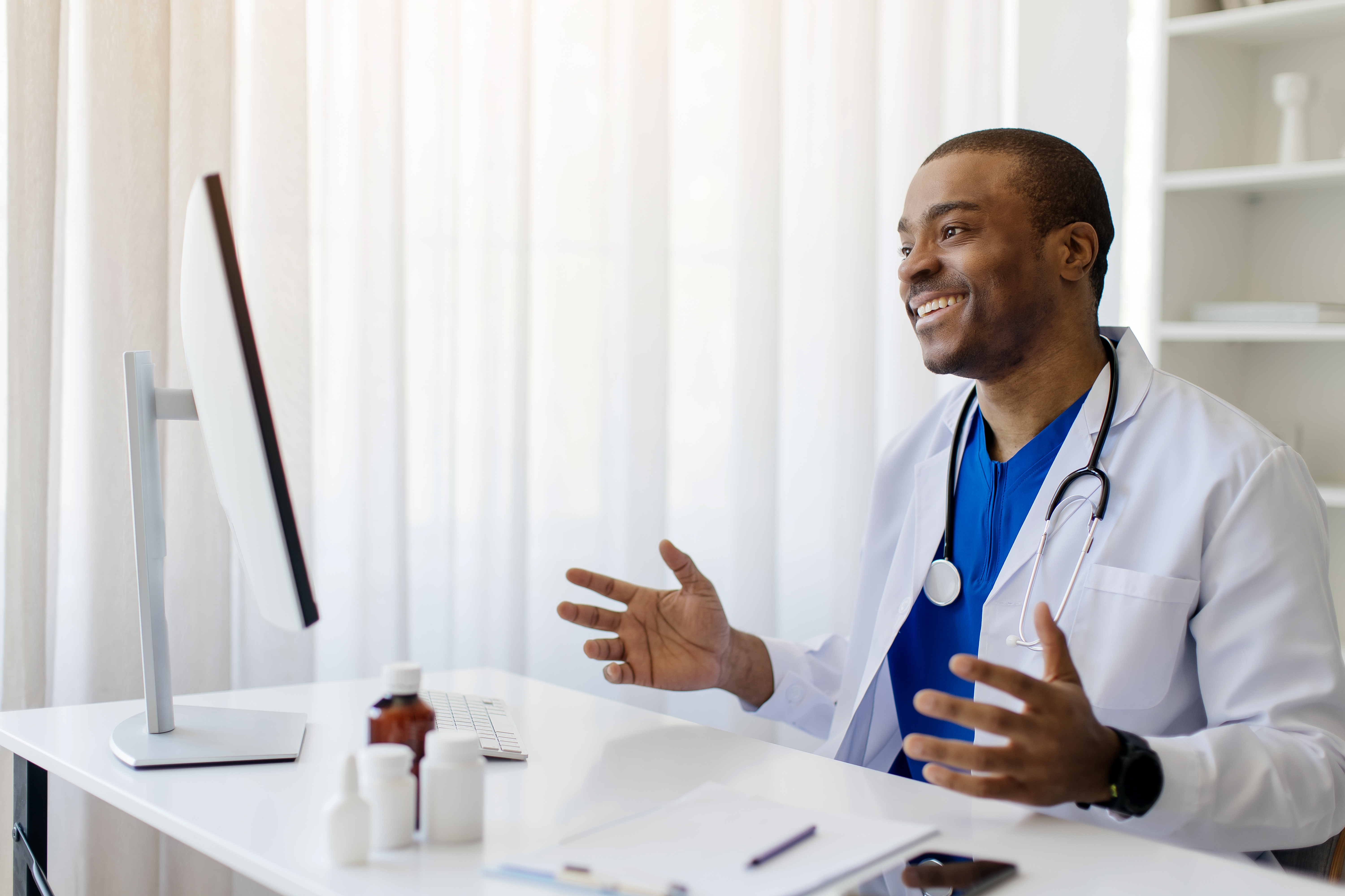 online consultation black male doctor teleconfere c04c6d273e97beb400c1