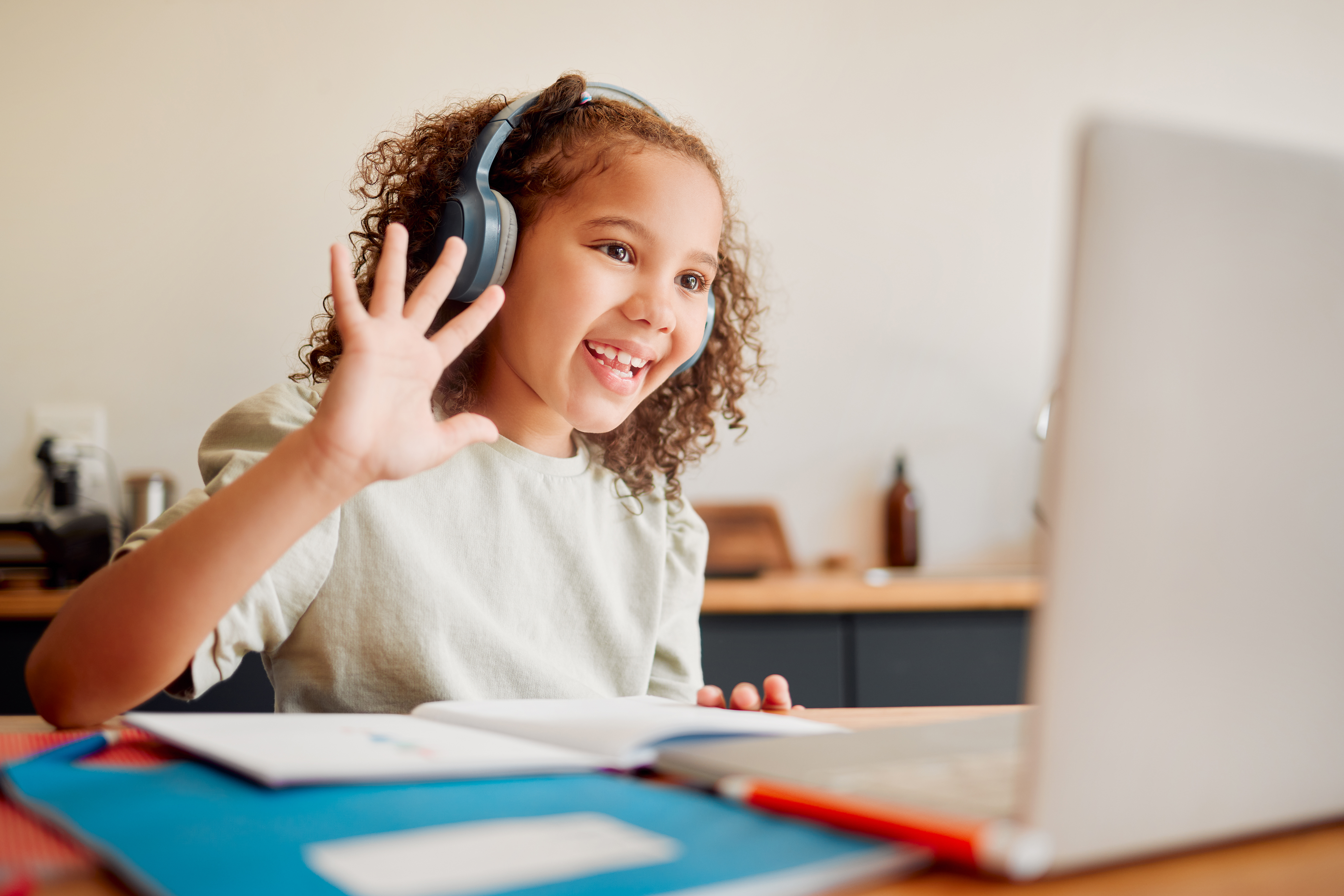 Online Distance Learning Child On Laptop Webcam O 8d5cef8648953fa7a61b