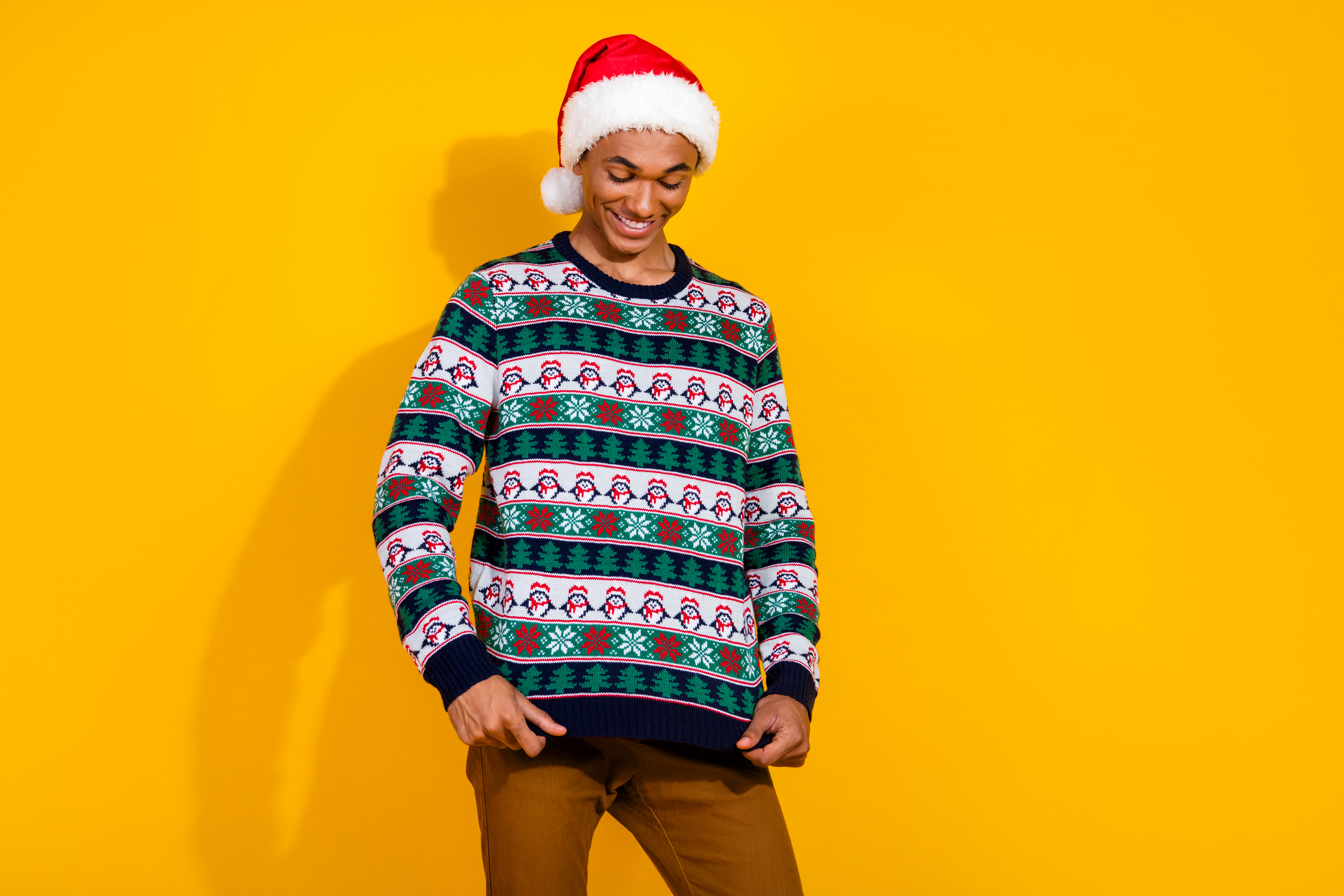 photo of nice young male look ugly sweater wear or 478ce92fe0bd5a5974f5