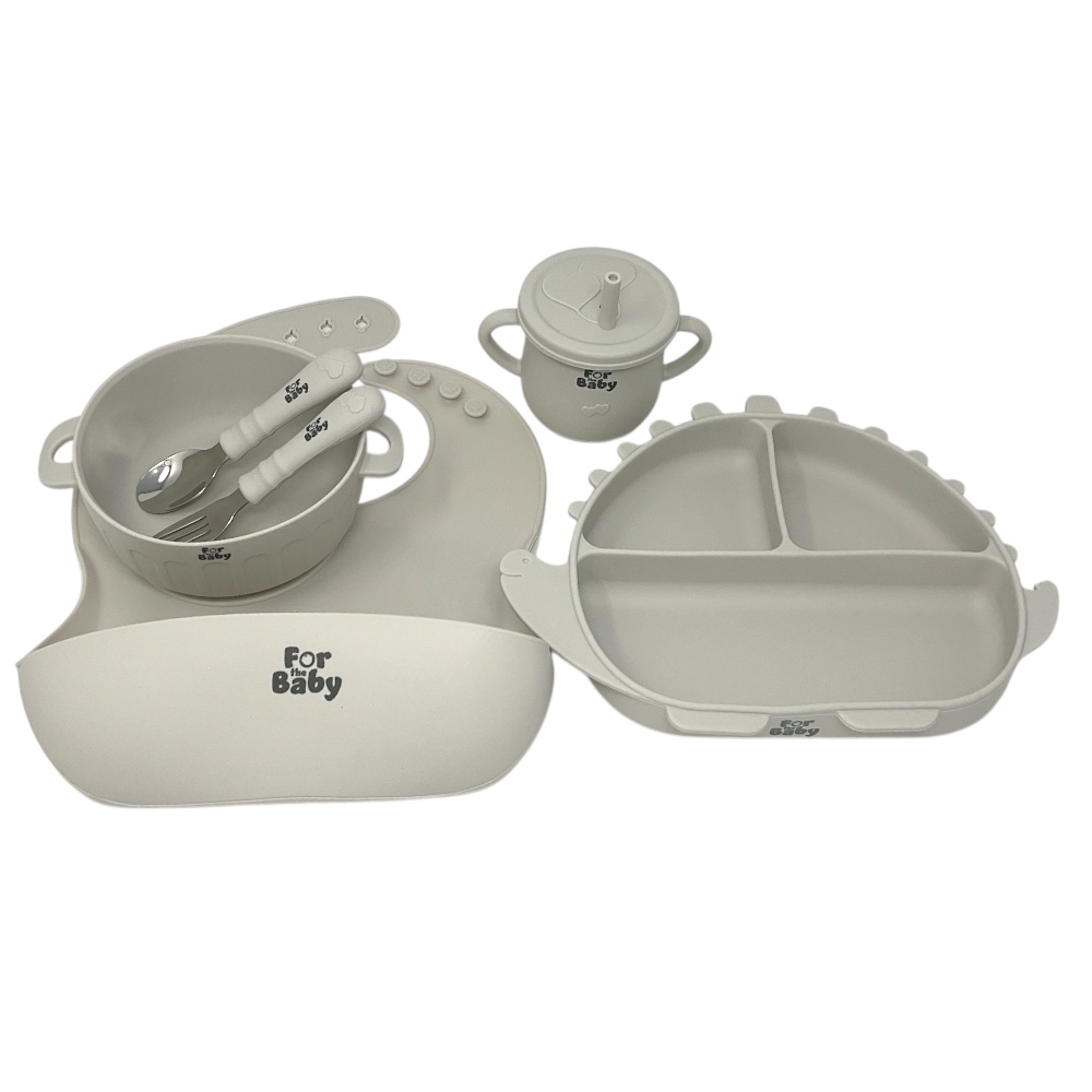 Silicone baby feeding set