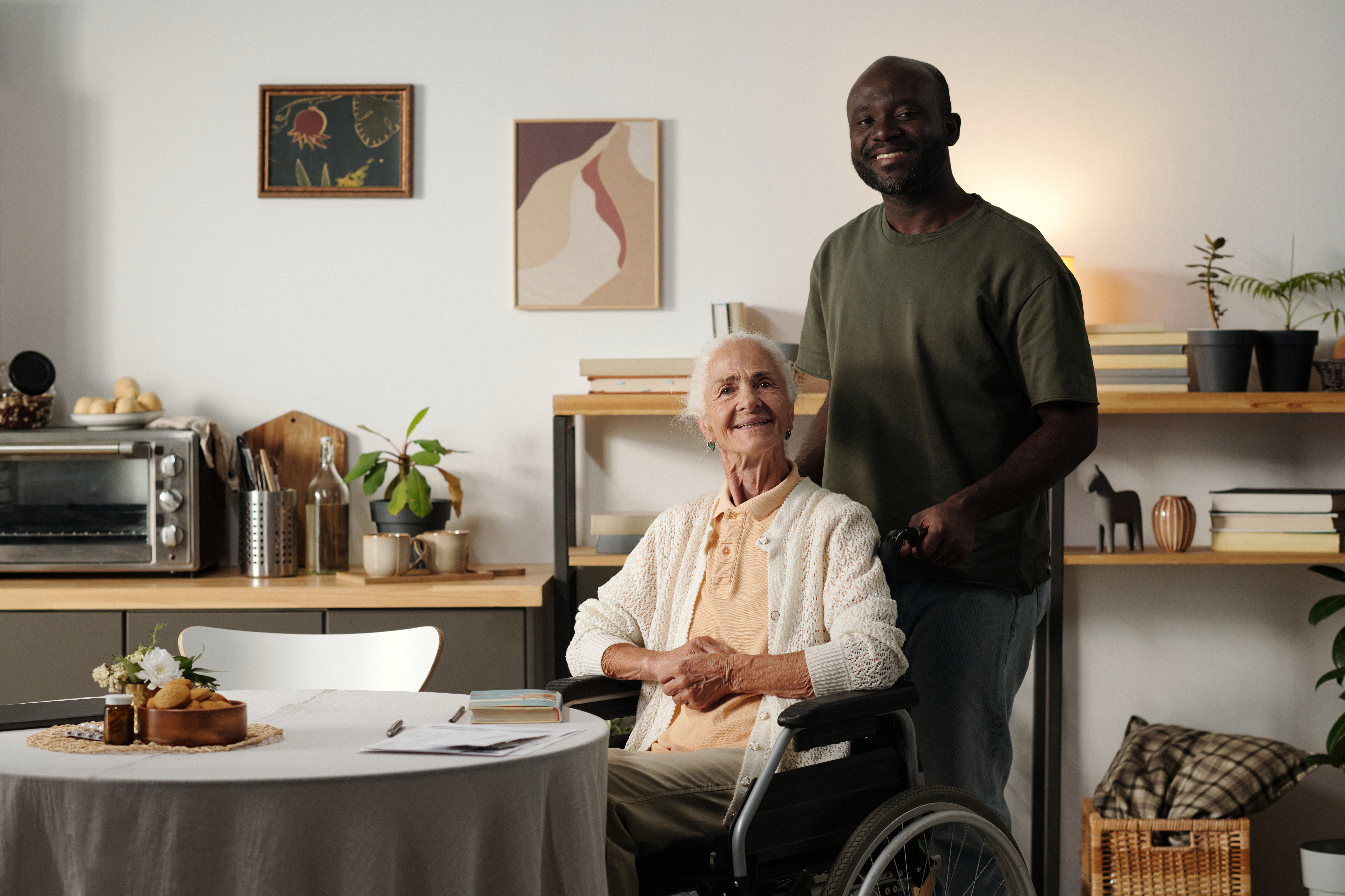 portrait of black man assisting senior caucasian w d4679b1533fde4b67b11