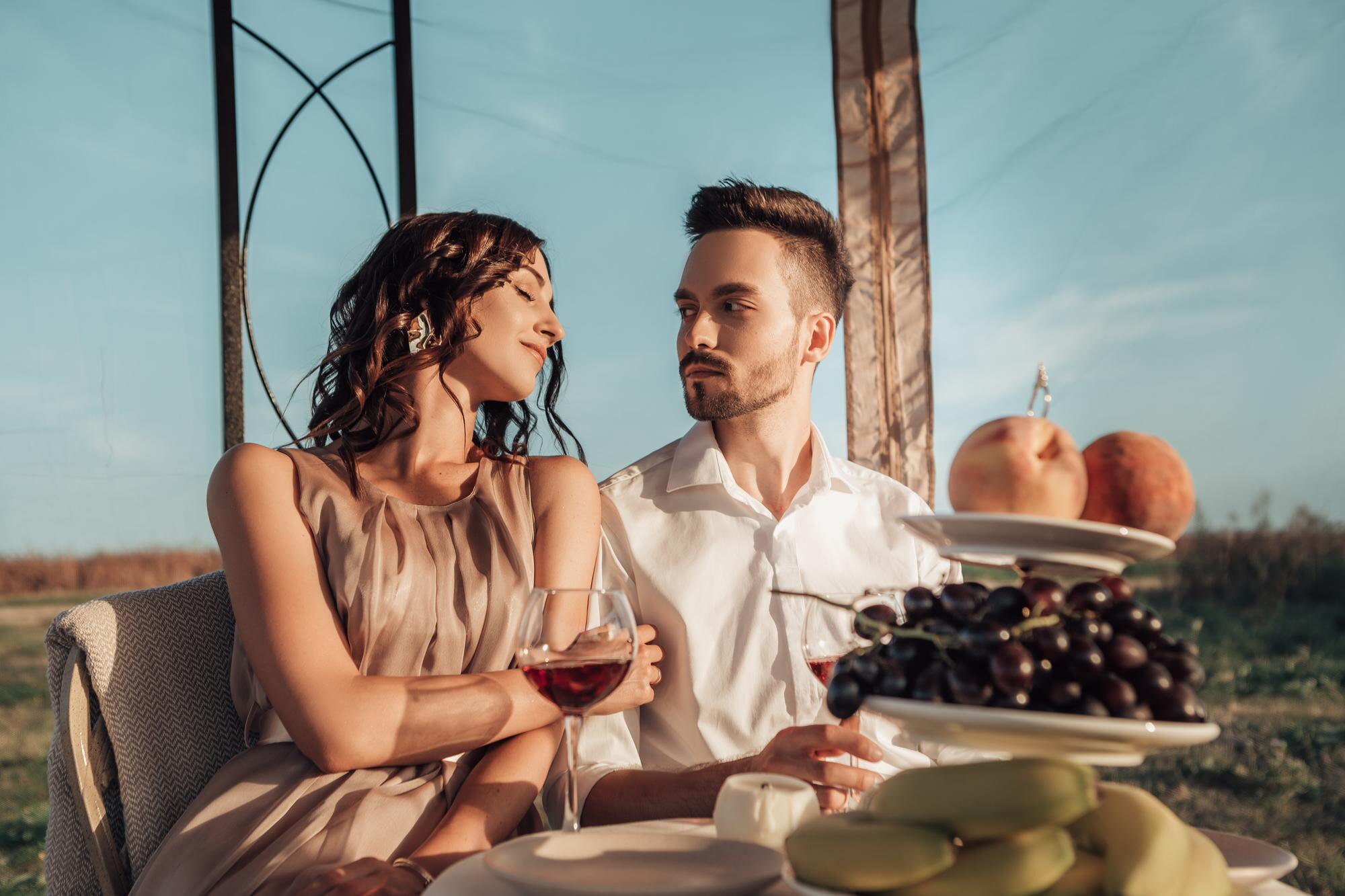 Fall in Love with Fredericksburg: Wine Tours for Couples 9 portrait of young couple dating in a trasparent te 70e1a222781879369bea