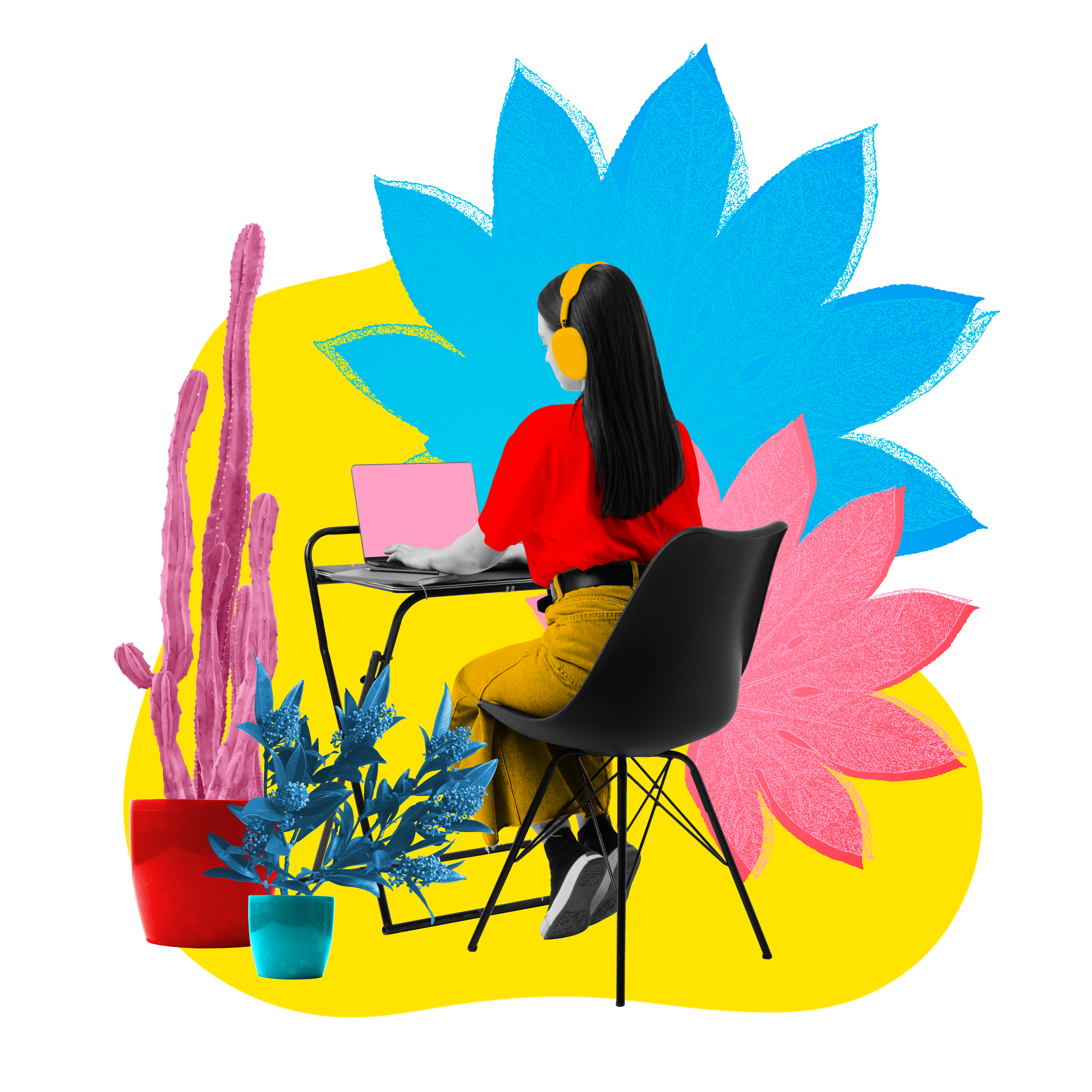 Why Slow And Steady Wins The Habit Formation Race 3 Poster Contemporary Art Collage Woman Sitting At 9Ba68Dfe5059C91012F7