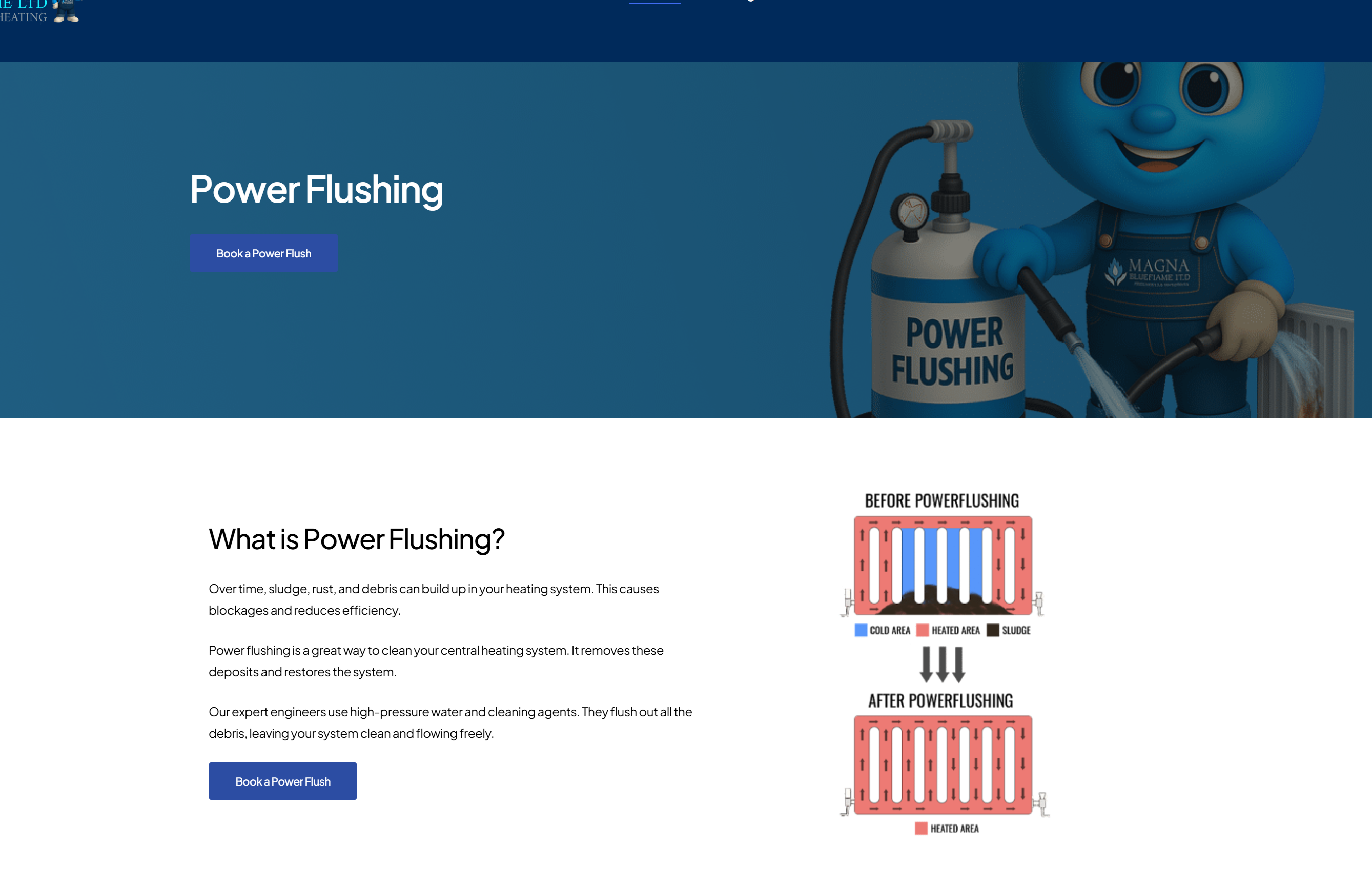 Power flushing in Poole Dorset by Magna Blueflame Plumbing & Heating