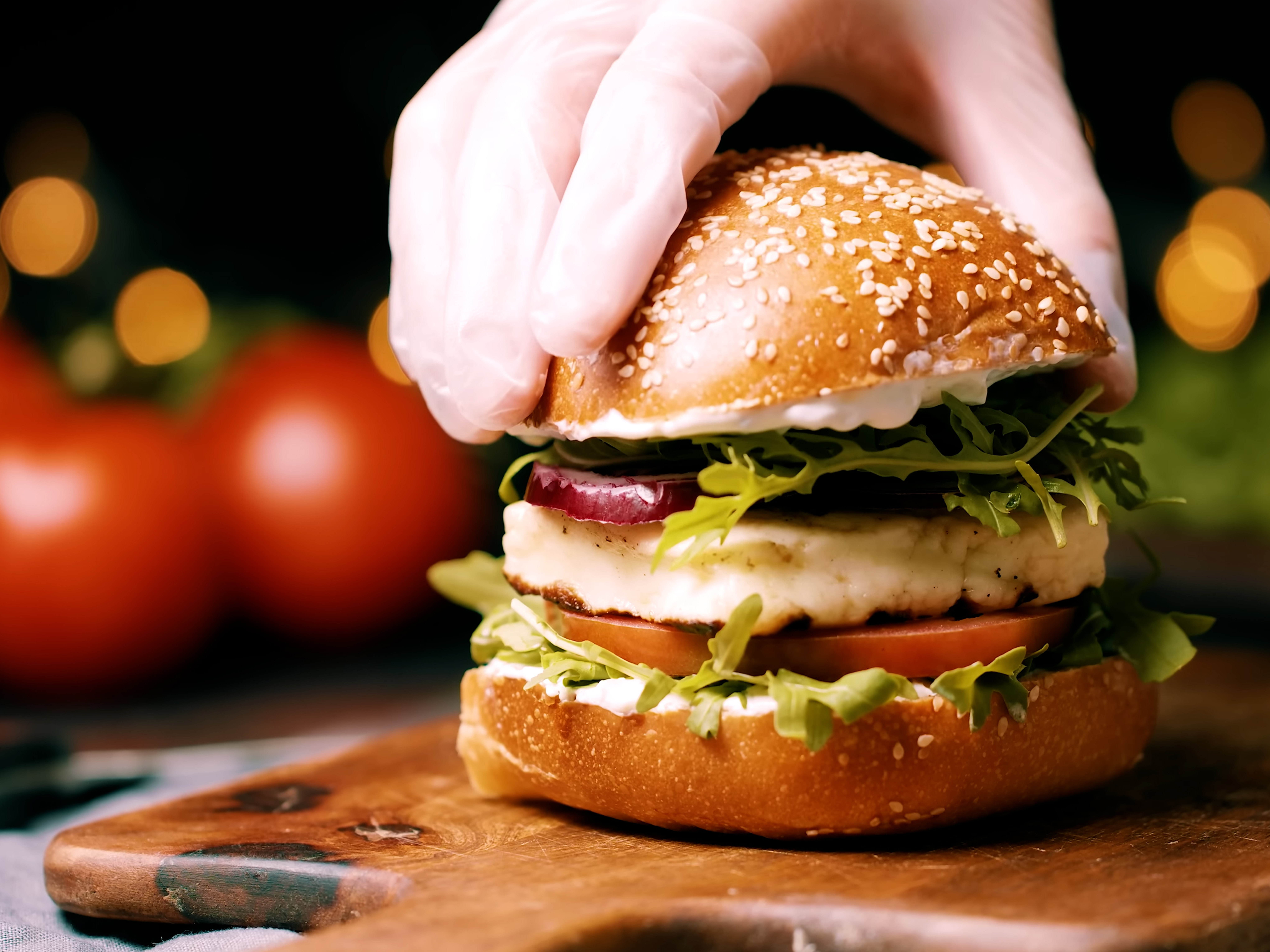 prepared craft beef burger chef s hand serving pro 6a94ad35e4aacba95b4c