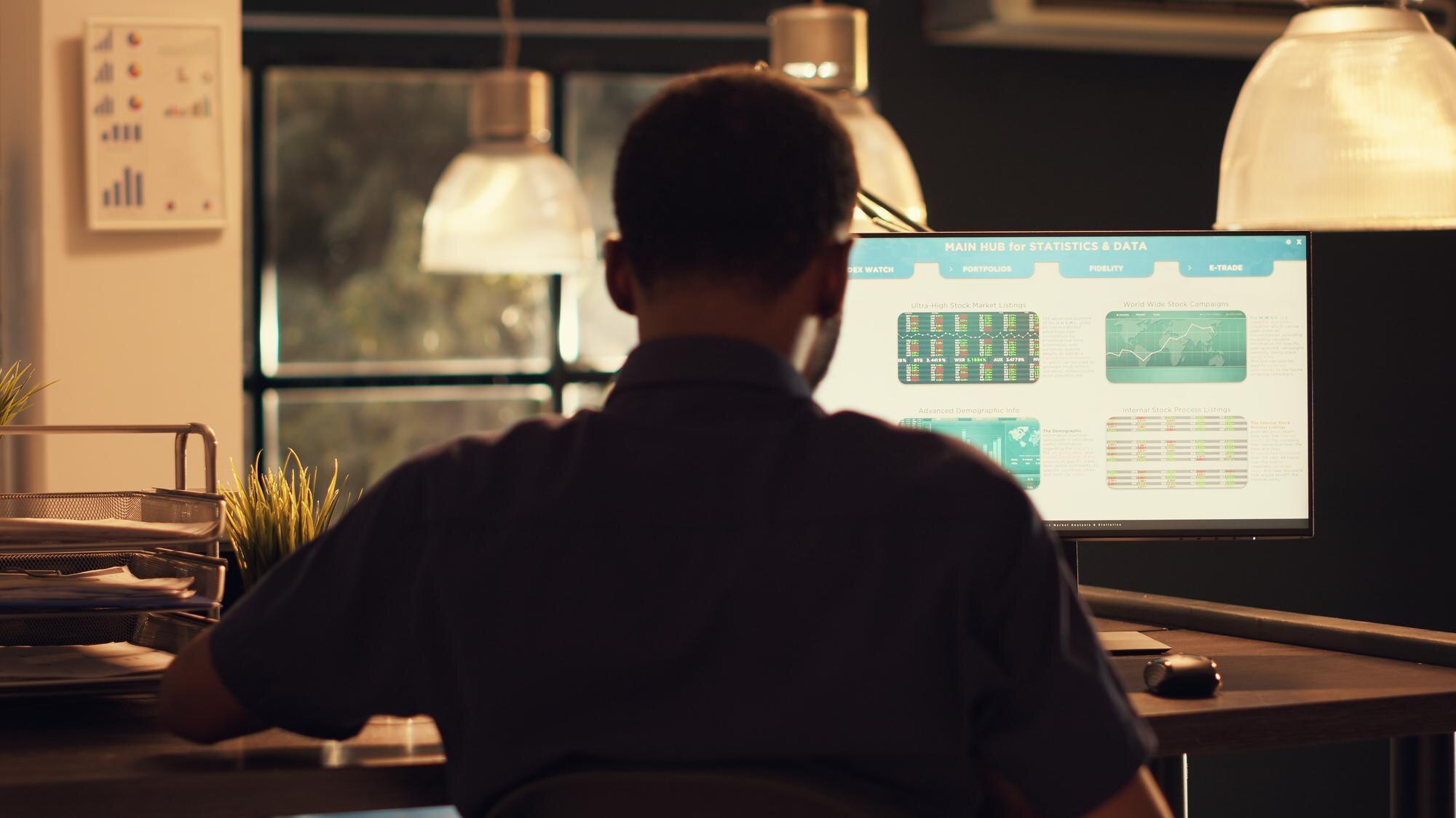 rear view of man working at home 1951c208fd502225f81f