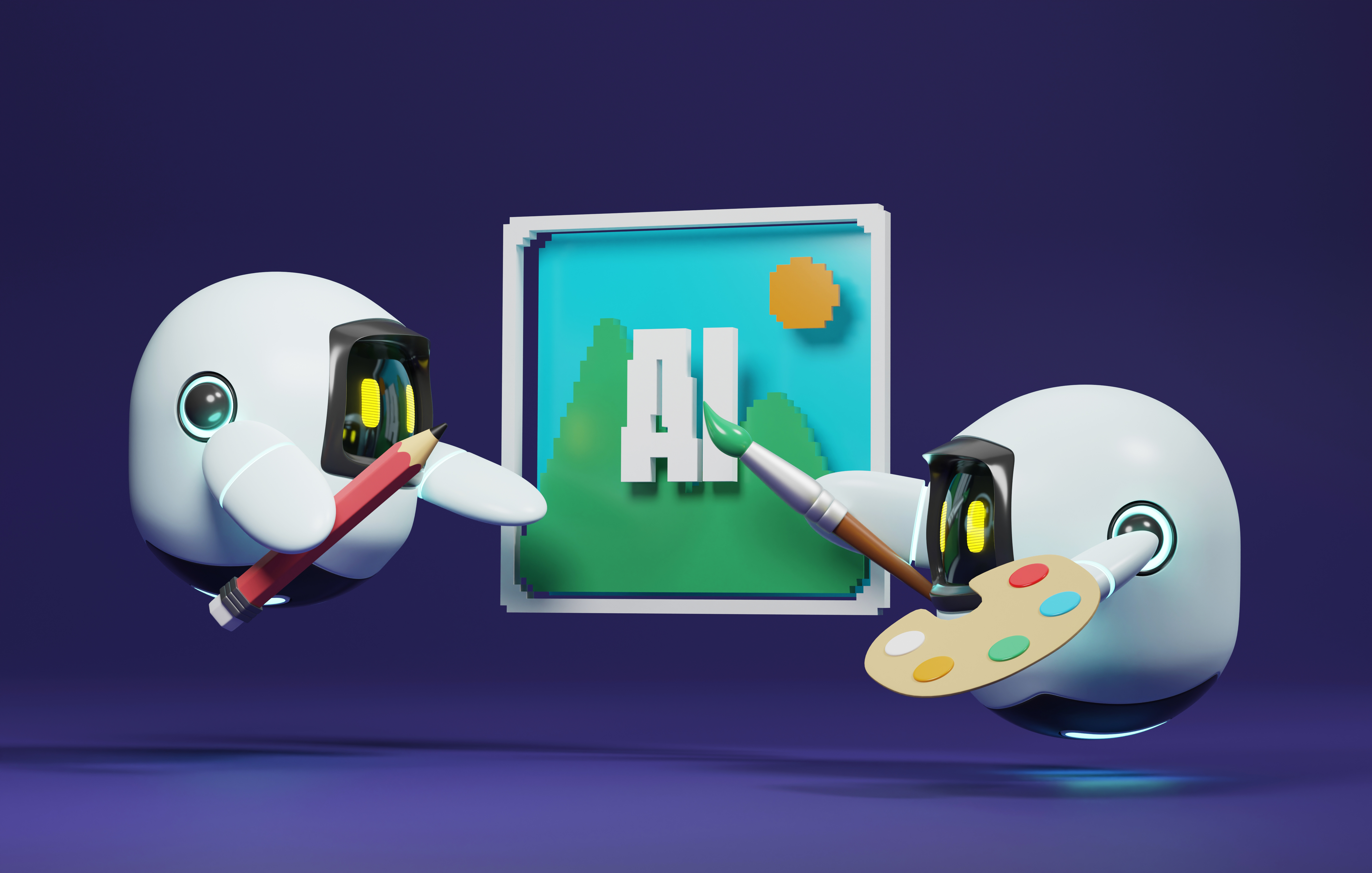 Creating Consistent Content with AI Tools: Elevate Your Brand's Voice 2 Creating Consistent Content with AI Tools: Elevate Your Brand's Voice Creating Consistent Content with AI Tools: Elevate Your Brand's Voice Robots Hold Brush And Pencil Create Futuristic Dig 4A29776D905932044591