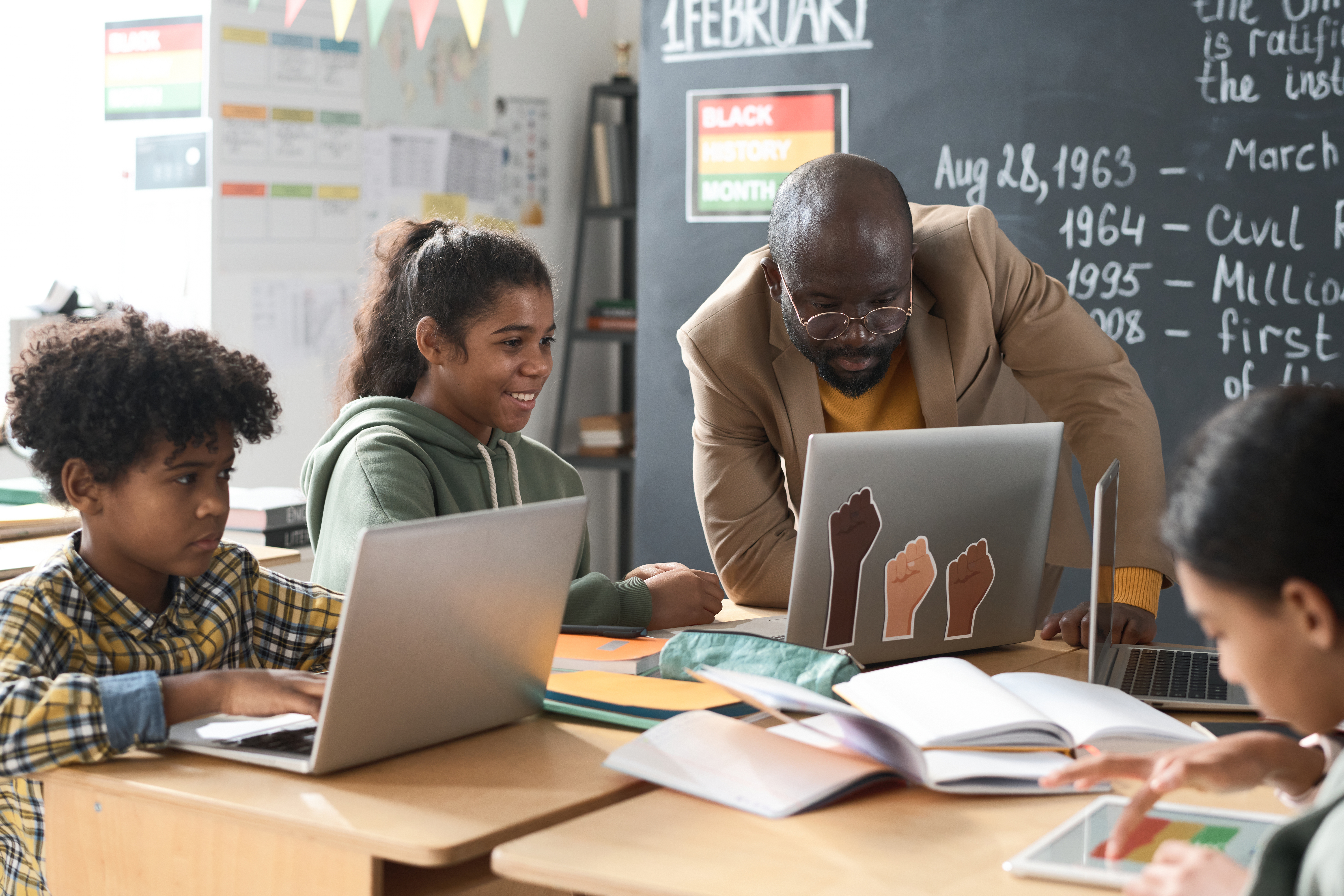 School Children Working With Teacher In Team 8f76d9eca4abc70c1725