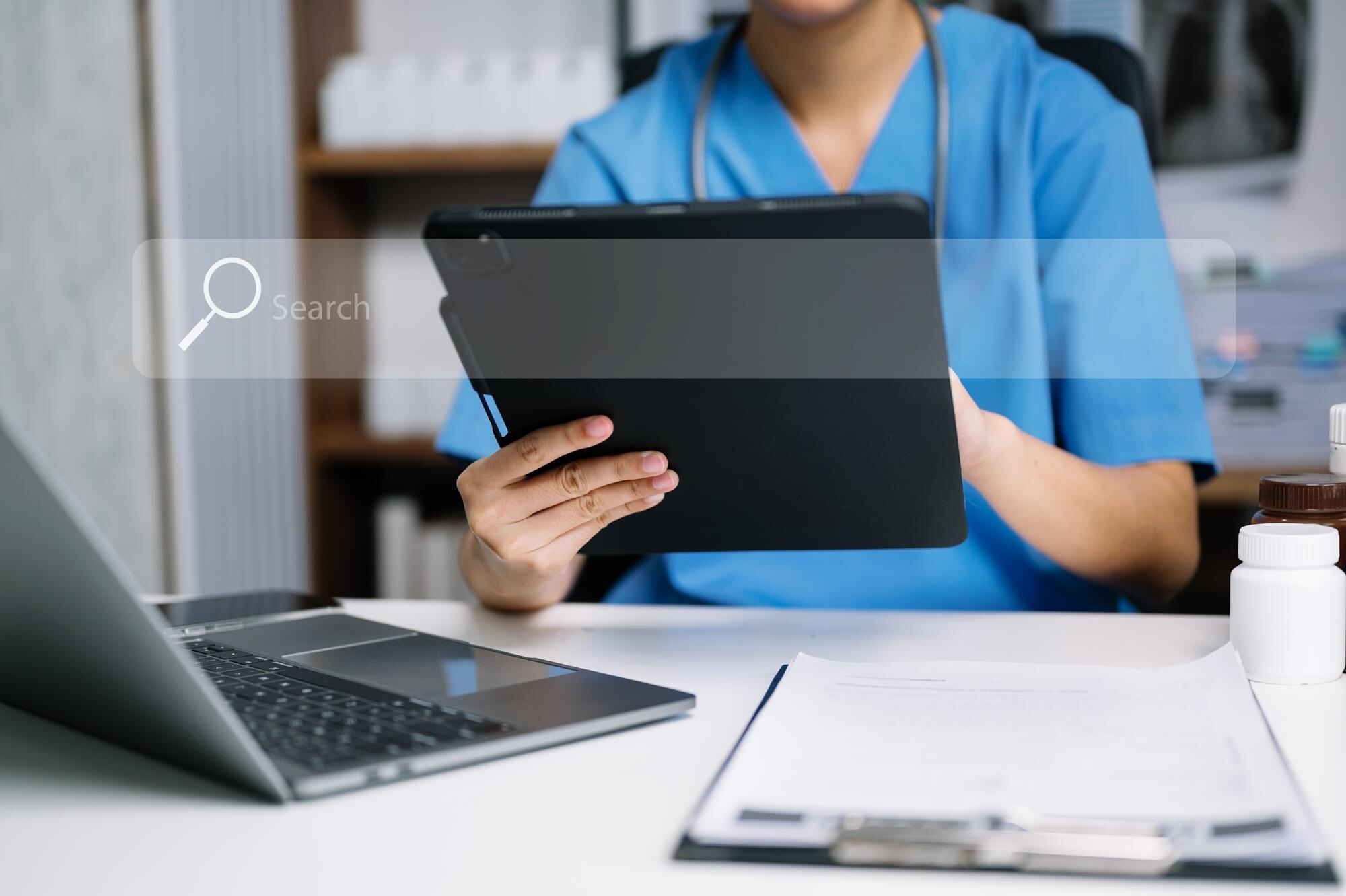 search bar of internet browser and doctor working a1dd1f745ab8369430f4 - MedWell Digital Marketing Agency