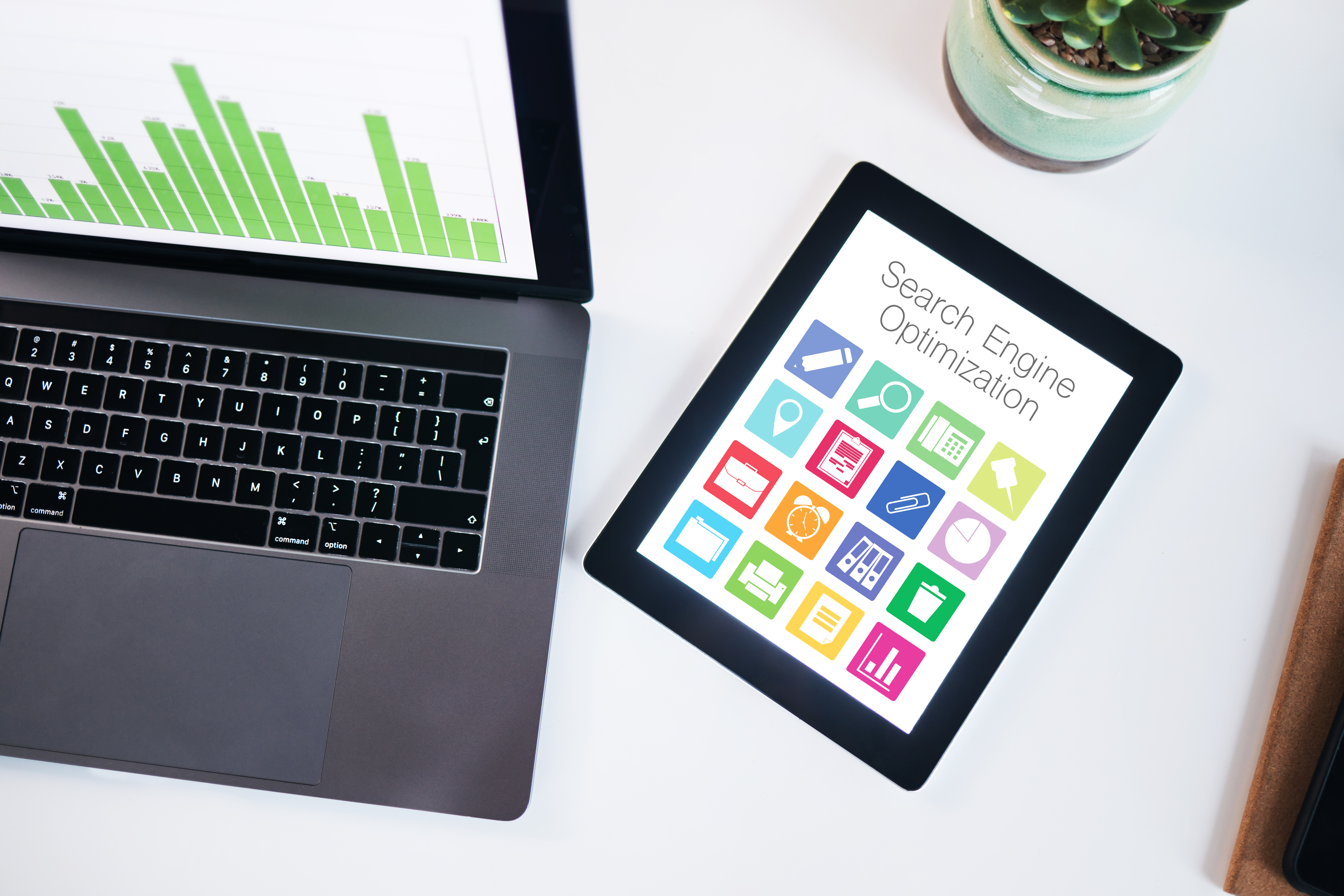 Boost Your Online Presence: Essential Technical SEO Tips for Healthcare Websites 2 - MedWell Digital Marketing Agency seo tablet and laptop screen with data in top vie 7f5f8f9da1e0fac1b6e5 - MedWell Digital Marketing Agency