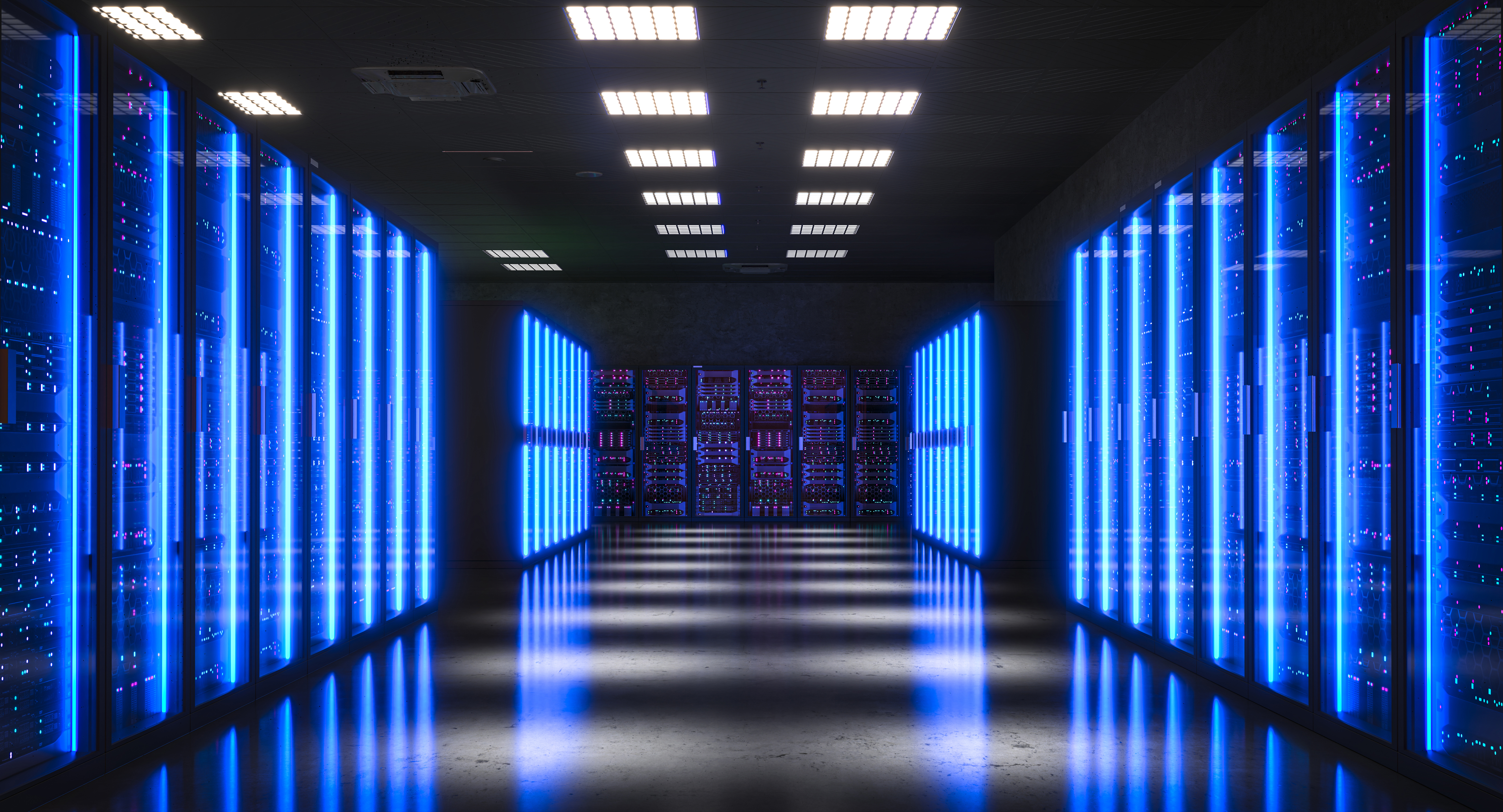 server room with bright blue lights illuminating n 1bd569cc909bf31cacf9