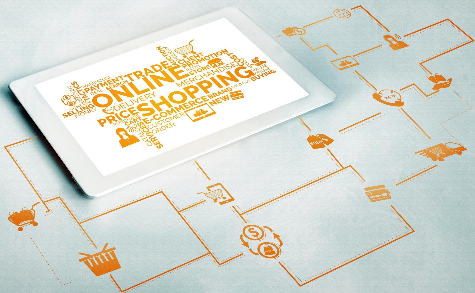 shopping online and internet money technologyxa 3d5b6d39b82611d1e71c