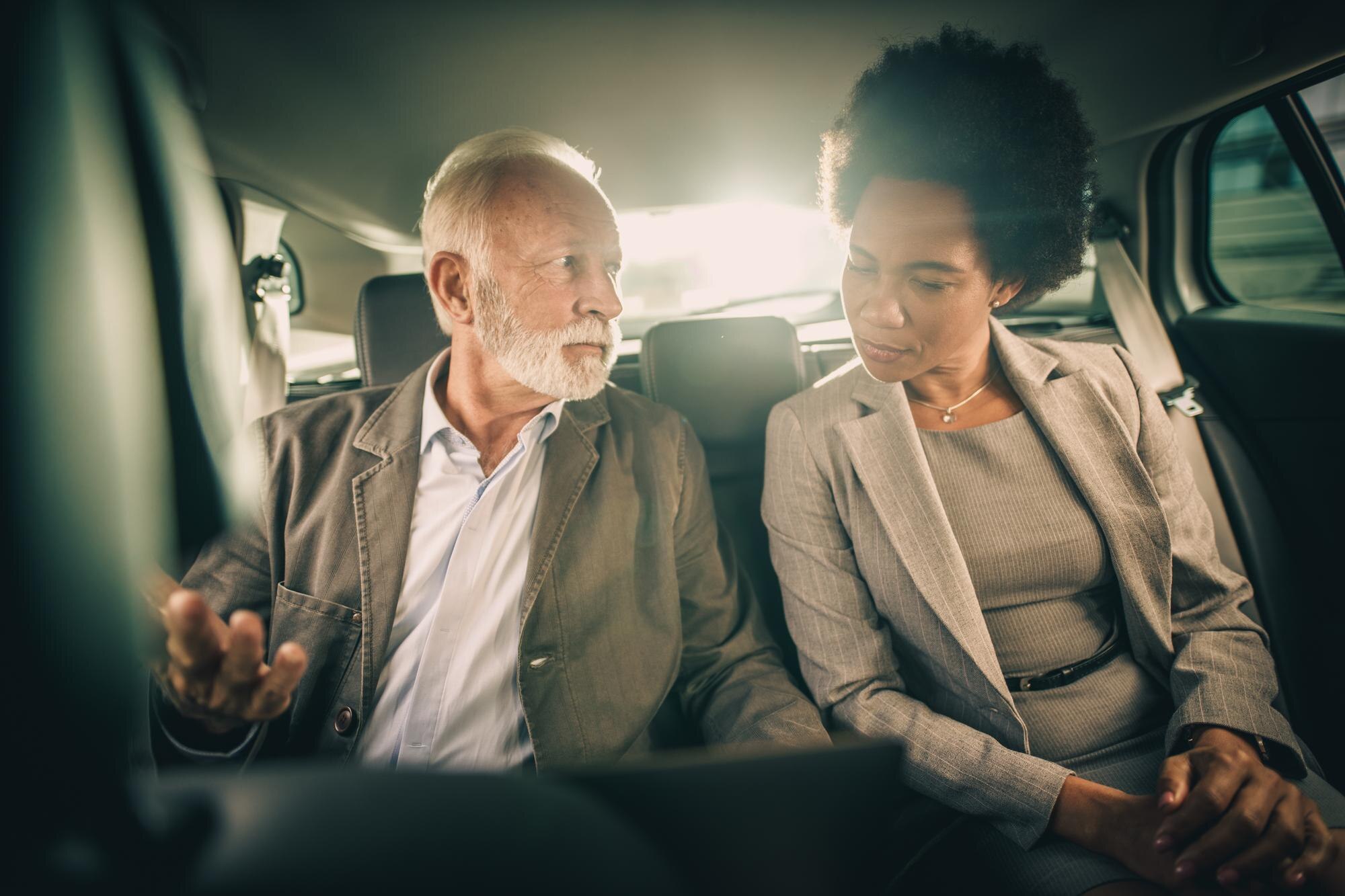 Luxury chauffeur service for business travel and executive airport transfers.