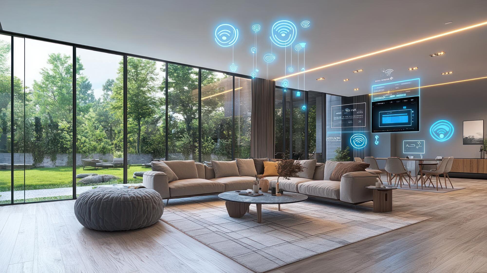 smart home interior design modern living with seam 9179d638cdb262a22093