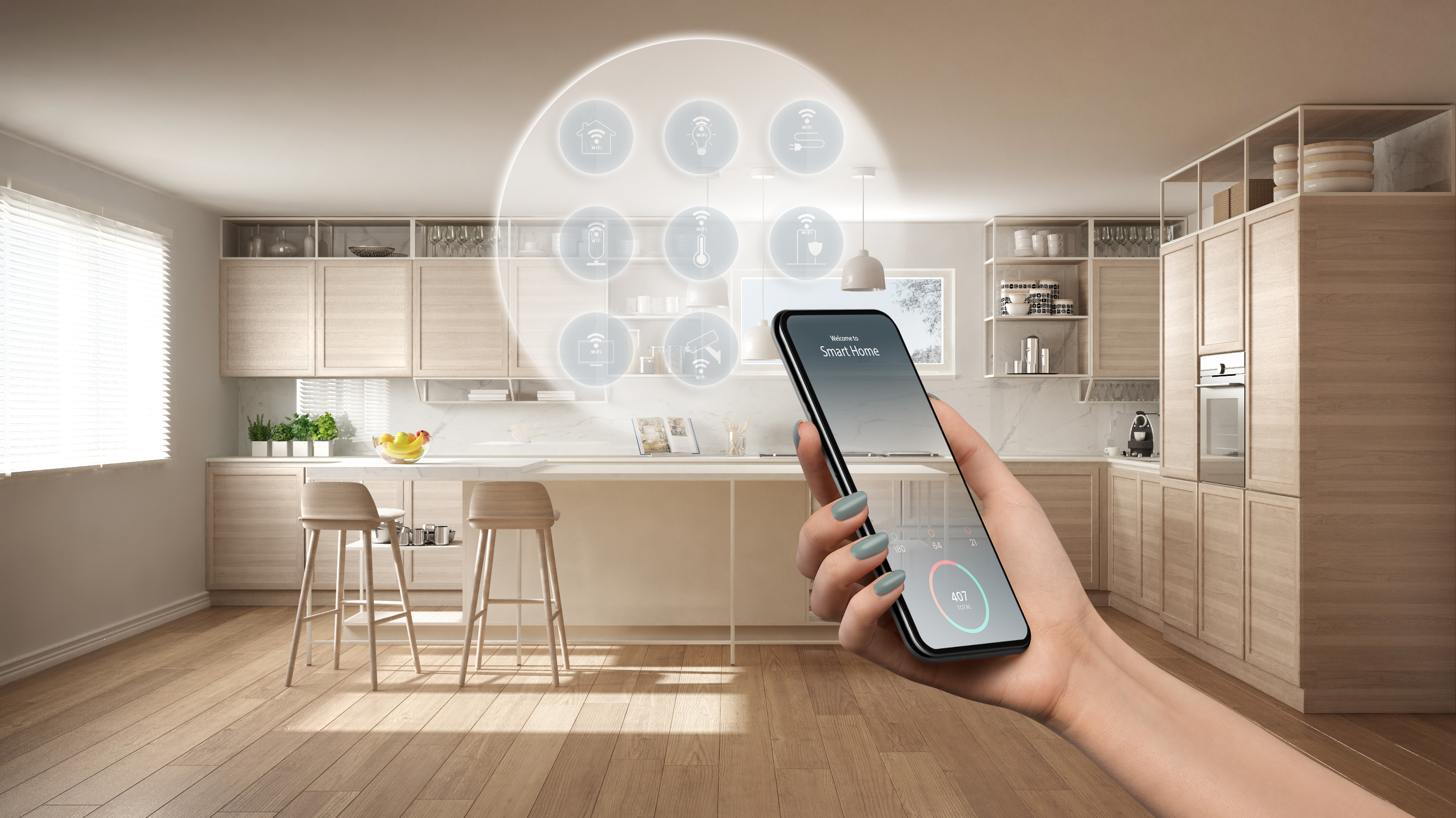 smart home technology interface on phone app augm cf2e999f057d9c333f1e