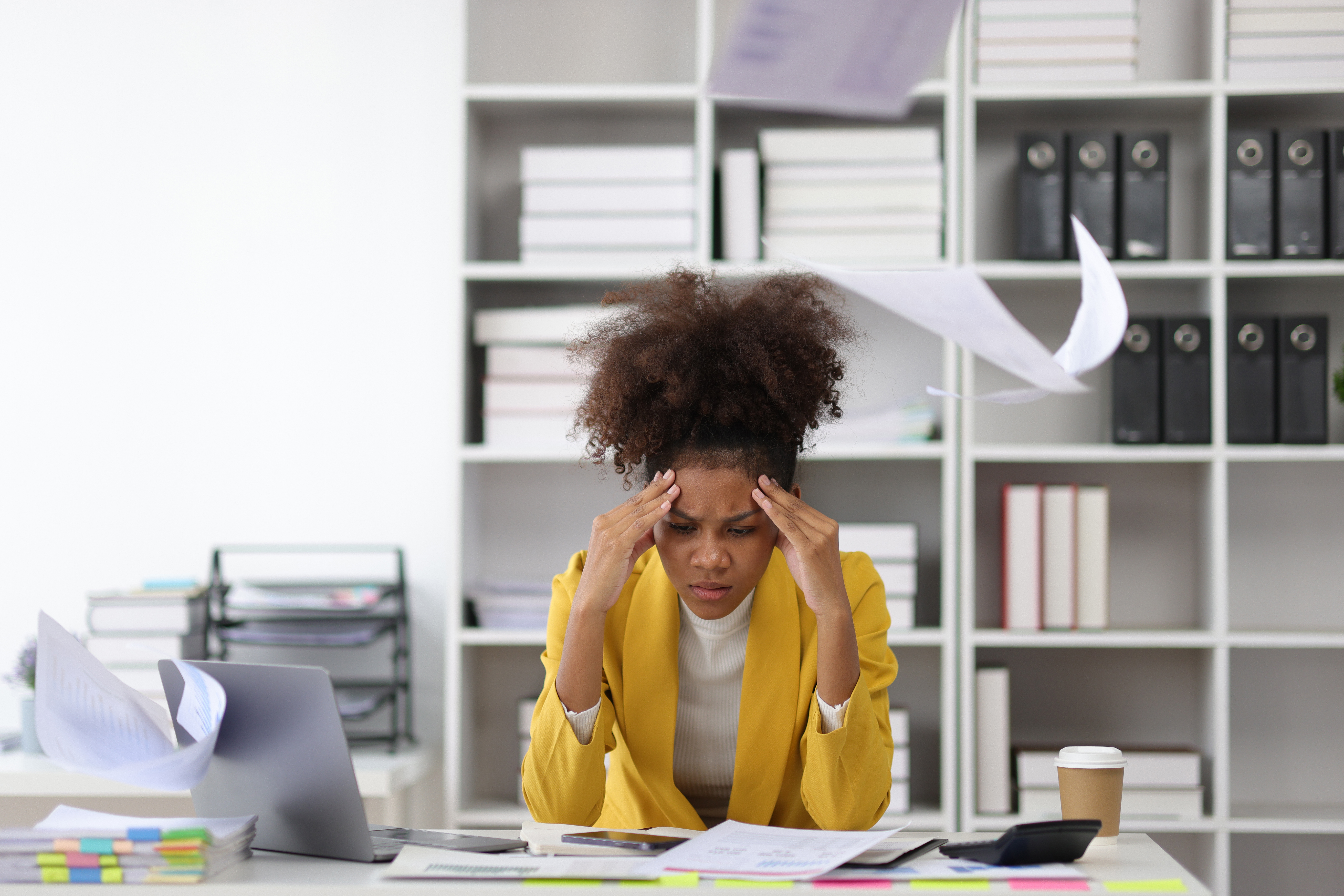 The Hidden Costs Of Chasing Productivity: Finding Balance In A Busy World 1 Stress And Pressure Of Overwork African Woman In 375Aa9784Fd280Bbe10C