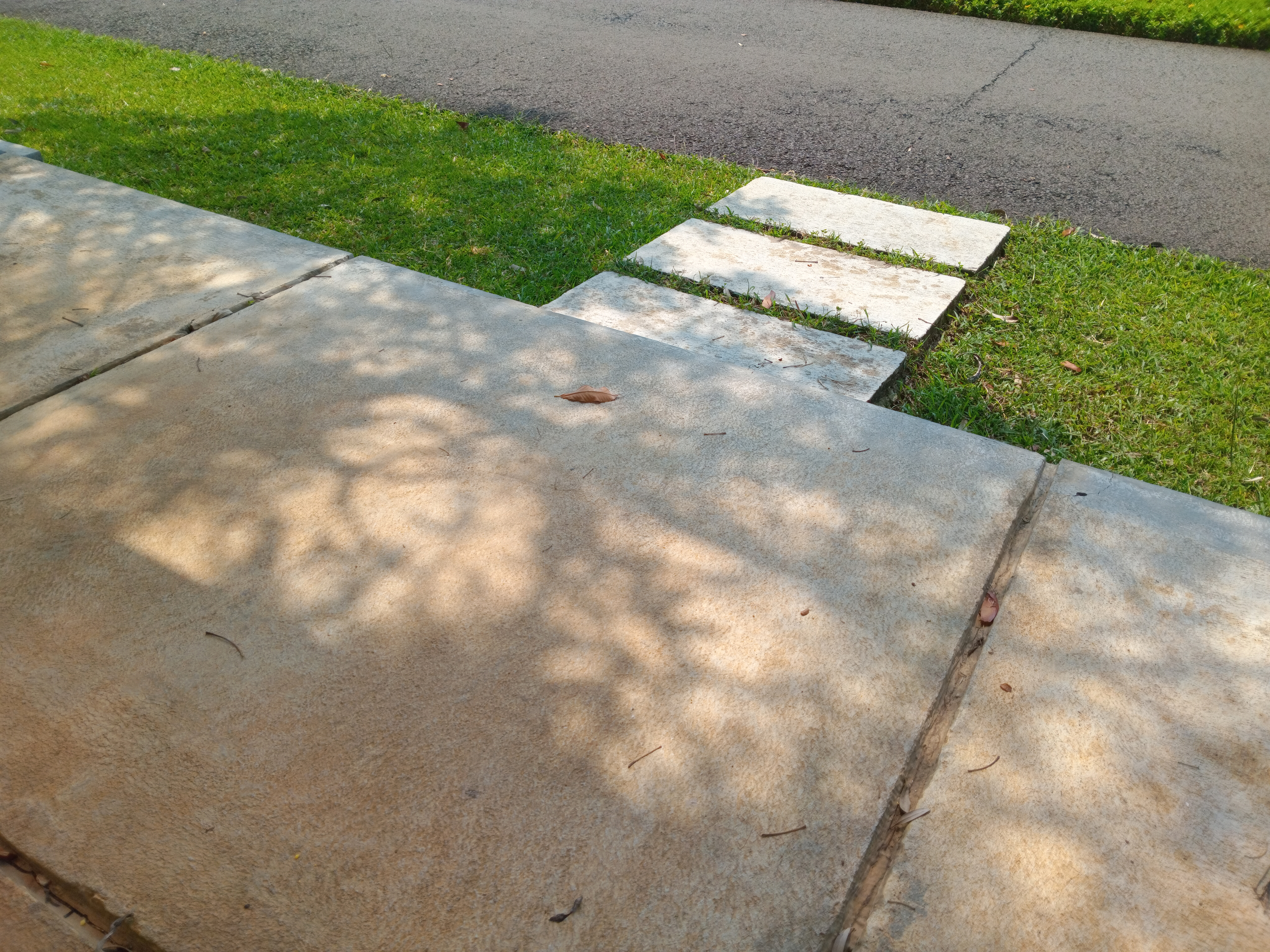 alt="concrete walkway before restoration and sealing"
