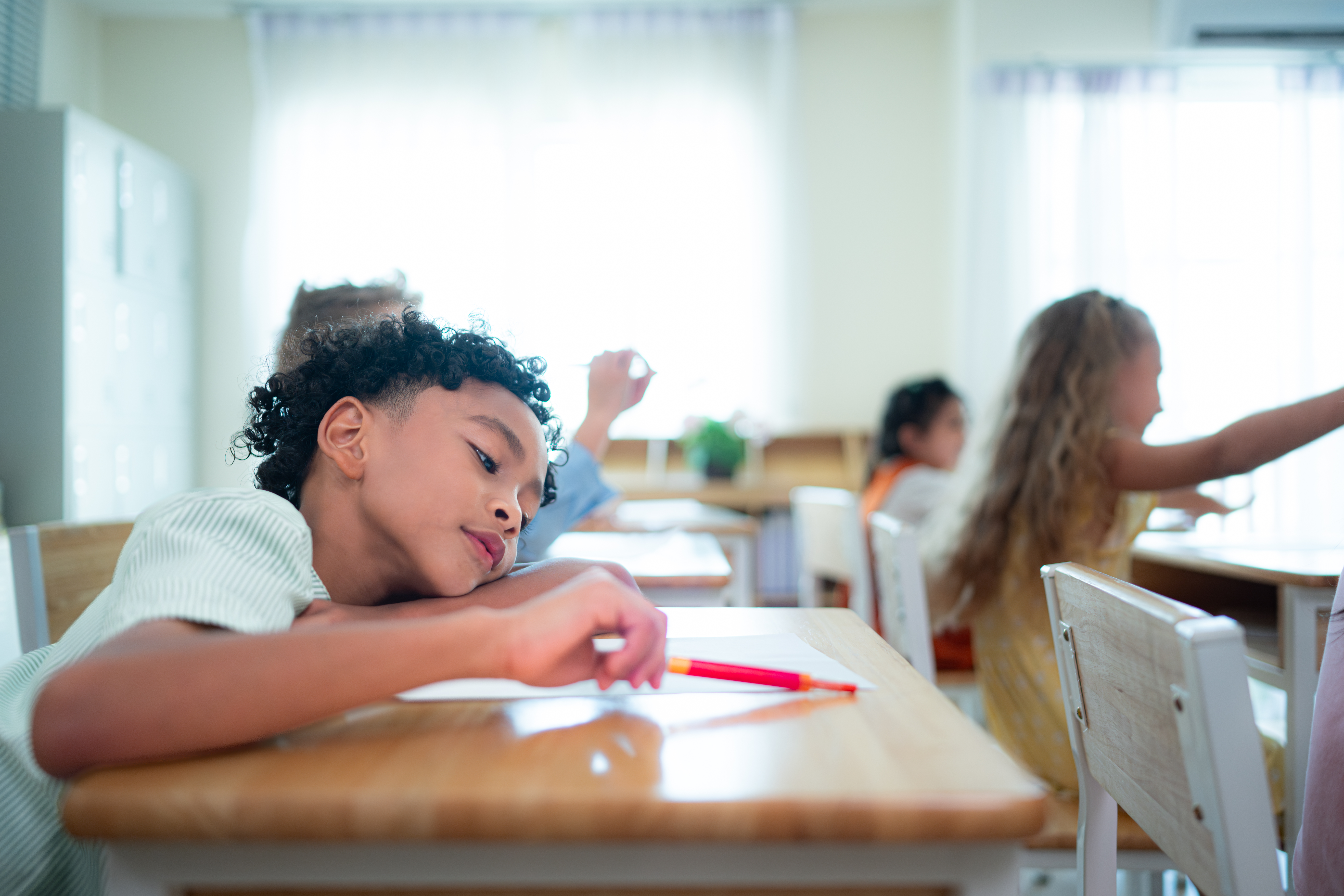 Teacher And Students Learn And Study In A Classro 301d73c44f80dc5a8d55