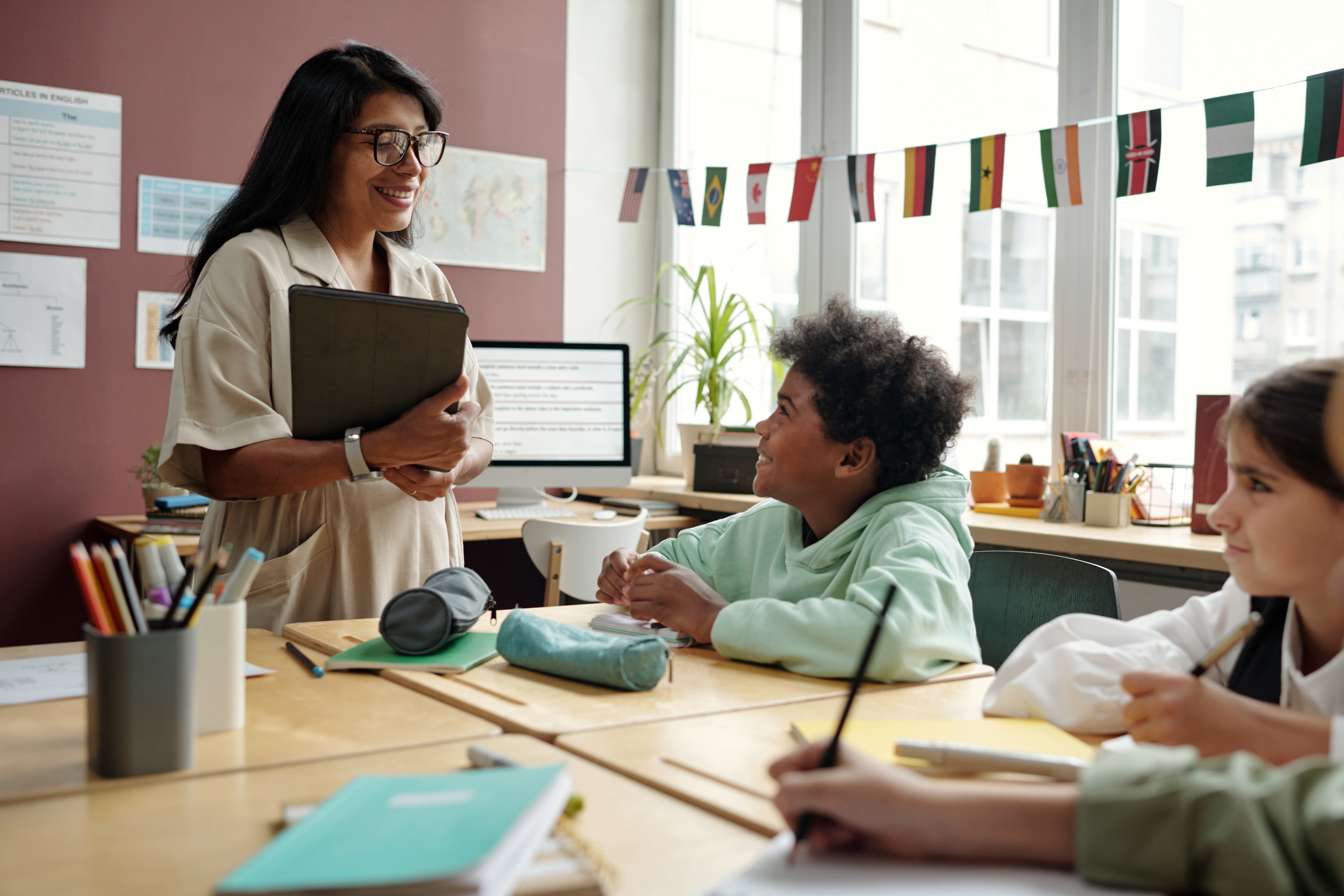 Teacher Answering Question Of Schoolboy 138ca359e9b217252463