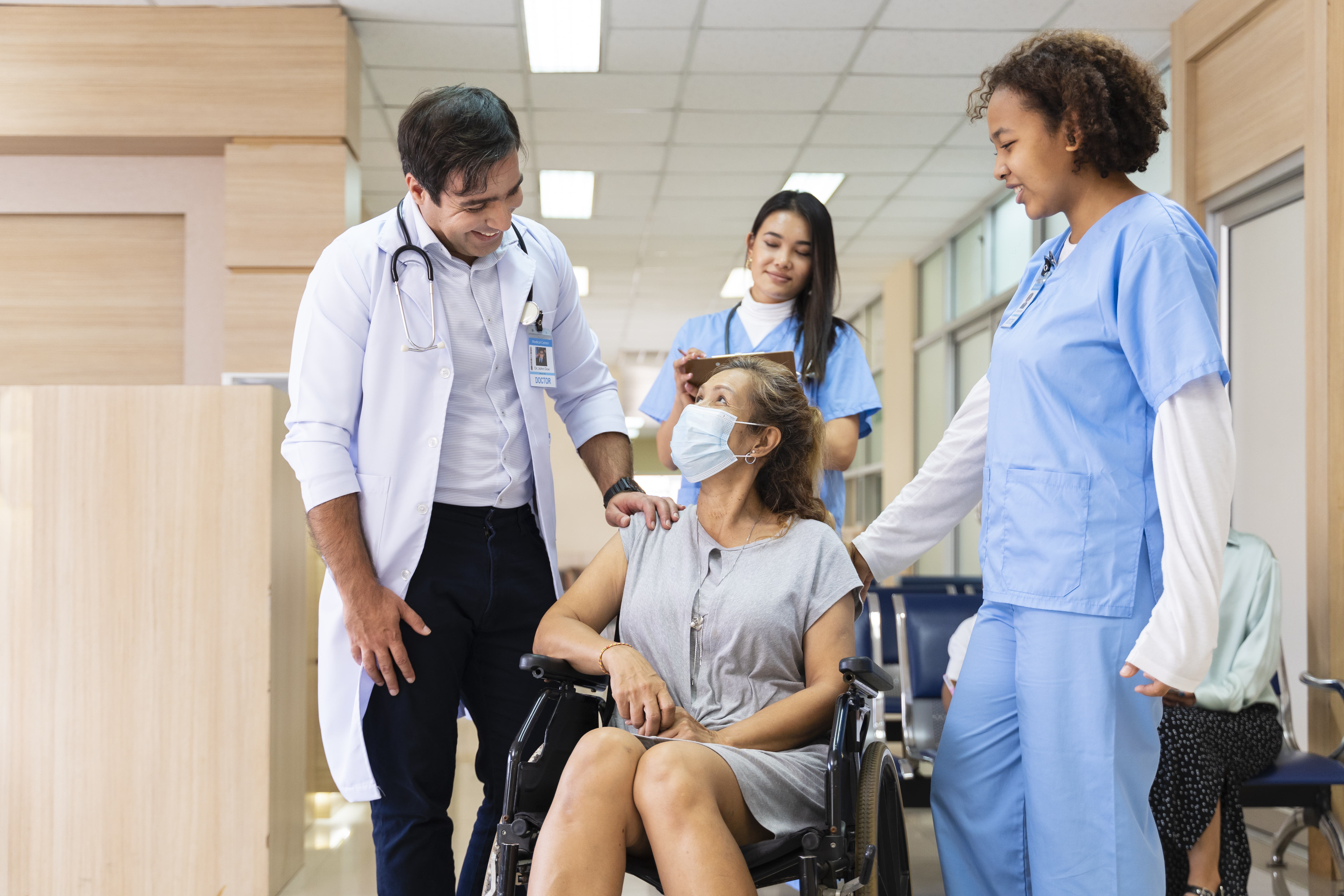 team of doctor from different diversity is cheerfu 5d40816c52f602007e38