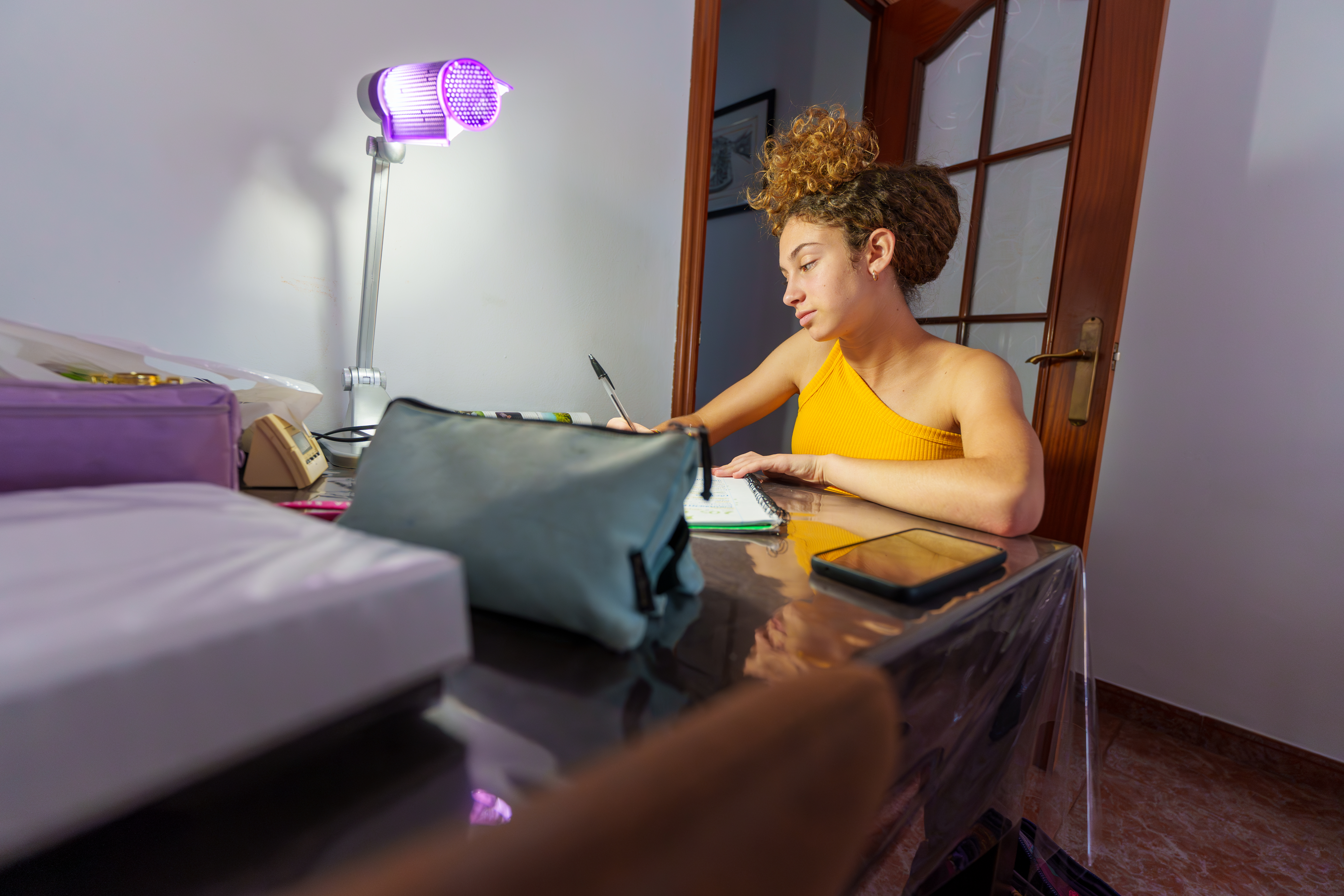 Teenage Student Girl Studying At Home Doing Homewo 47ed20dd5fdcb79fec6a