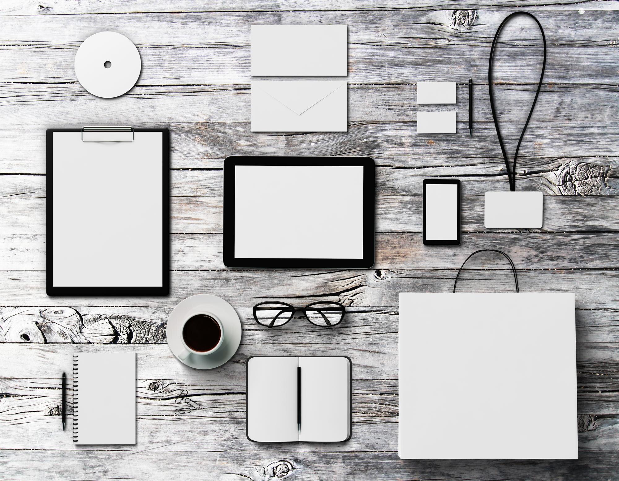 template for branding identity on a vintage wooden 7ff26fc3dbad02f55431