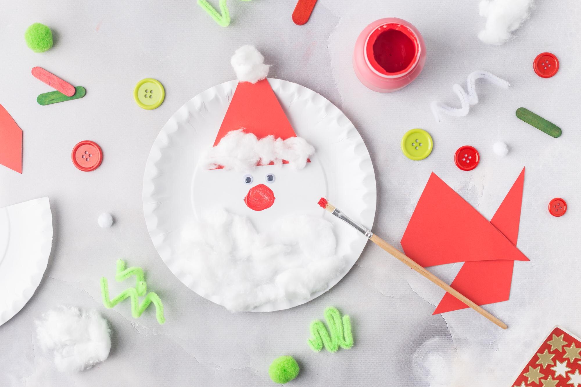 paper plate santa craft for kids